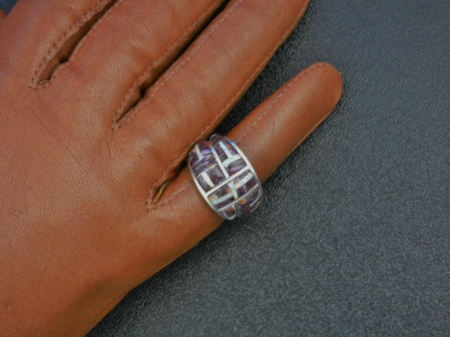 Opal Sugulite Inlays Sterling Silver Studio GL Ring