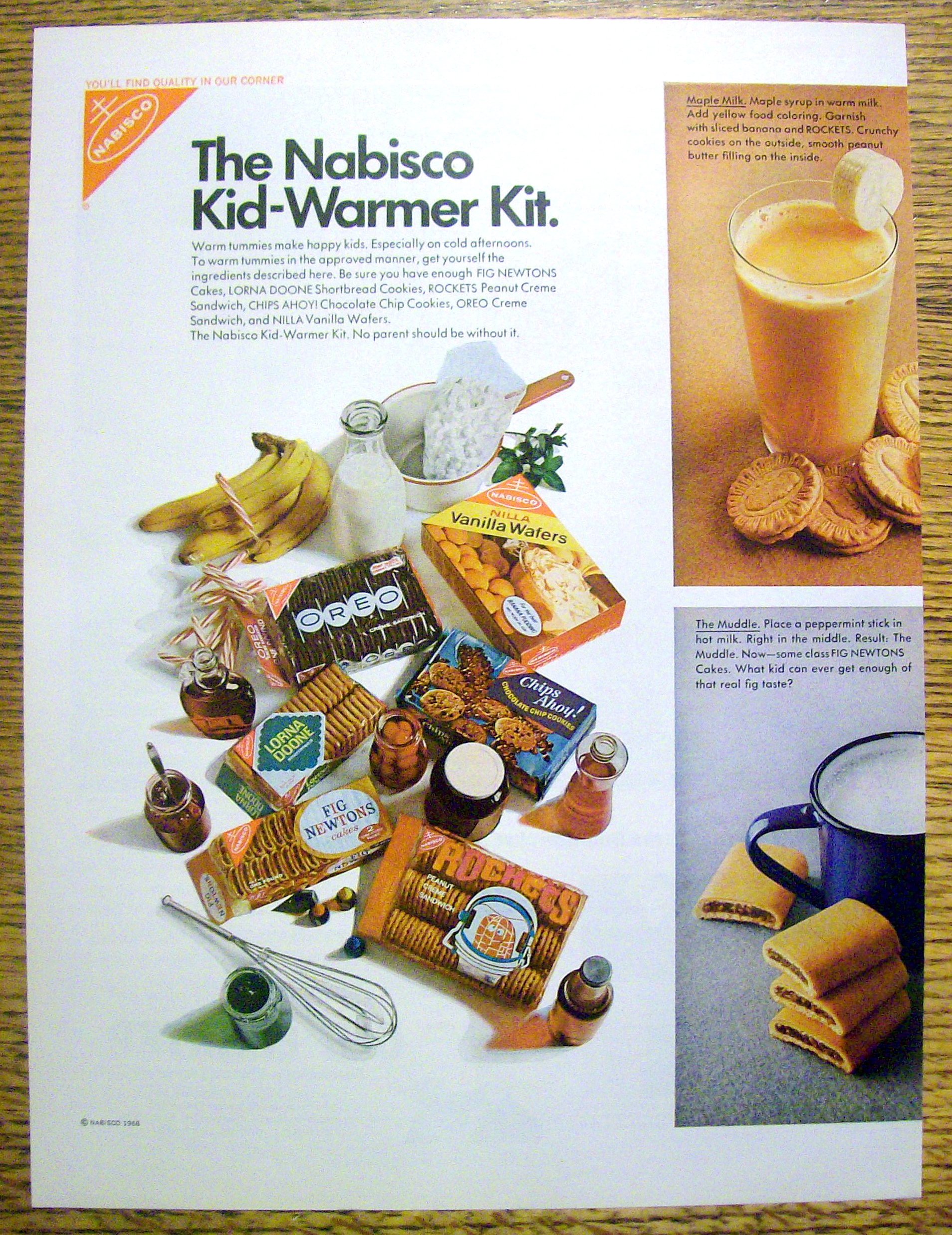 Vintage Ad: 1968 Nabisco Cookies Kid Warmer Kit