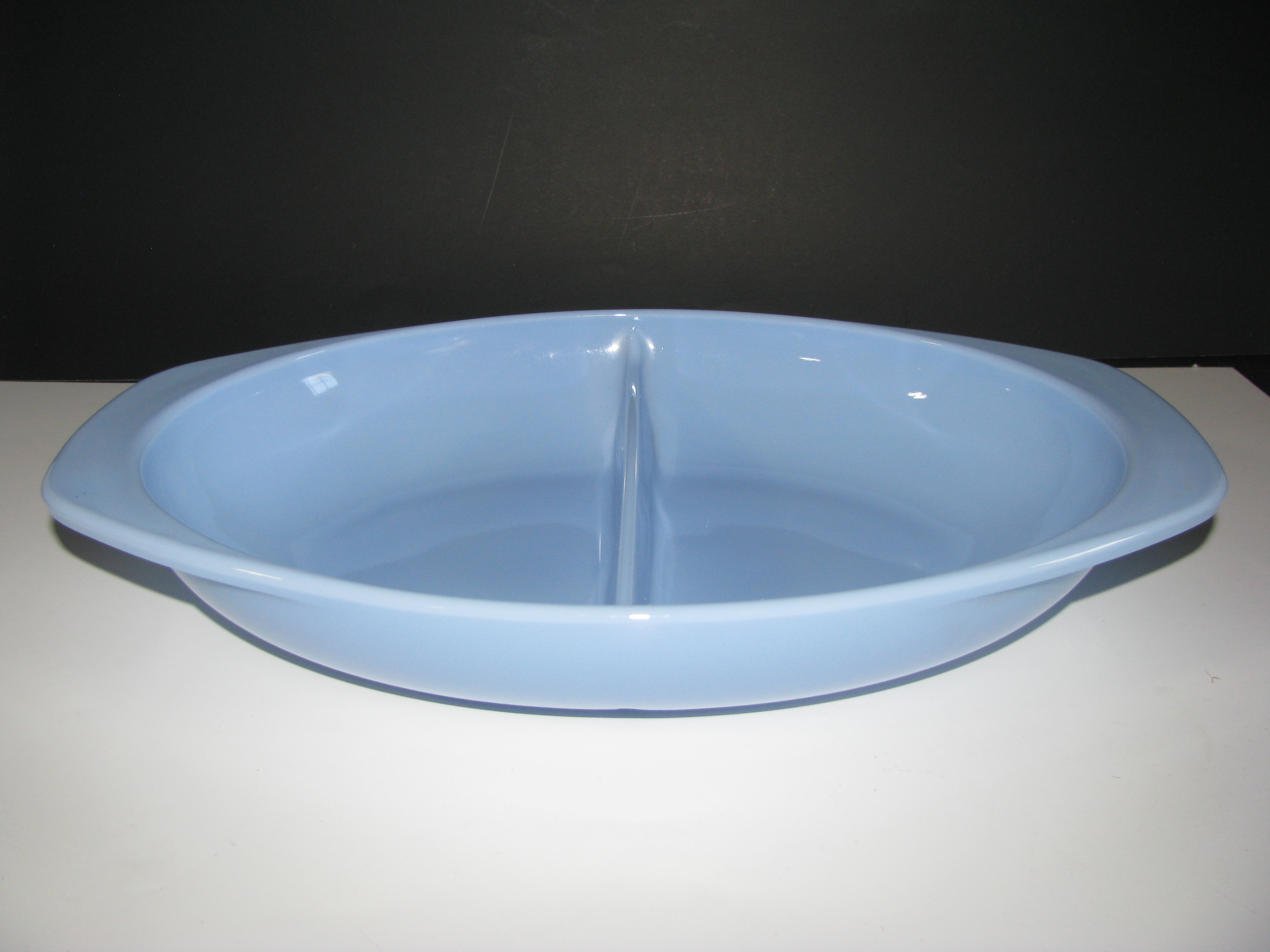 Vintage Pyrex Delphite Blue 1063 Divided Dish