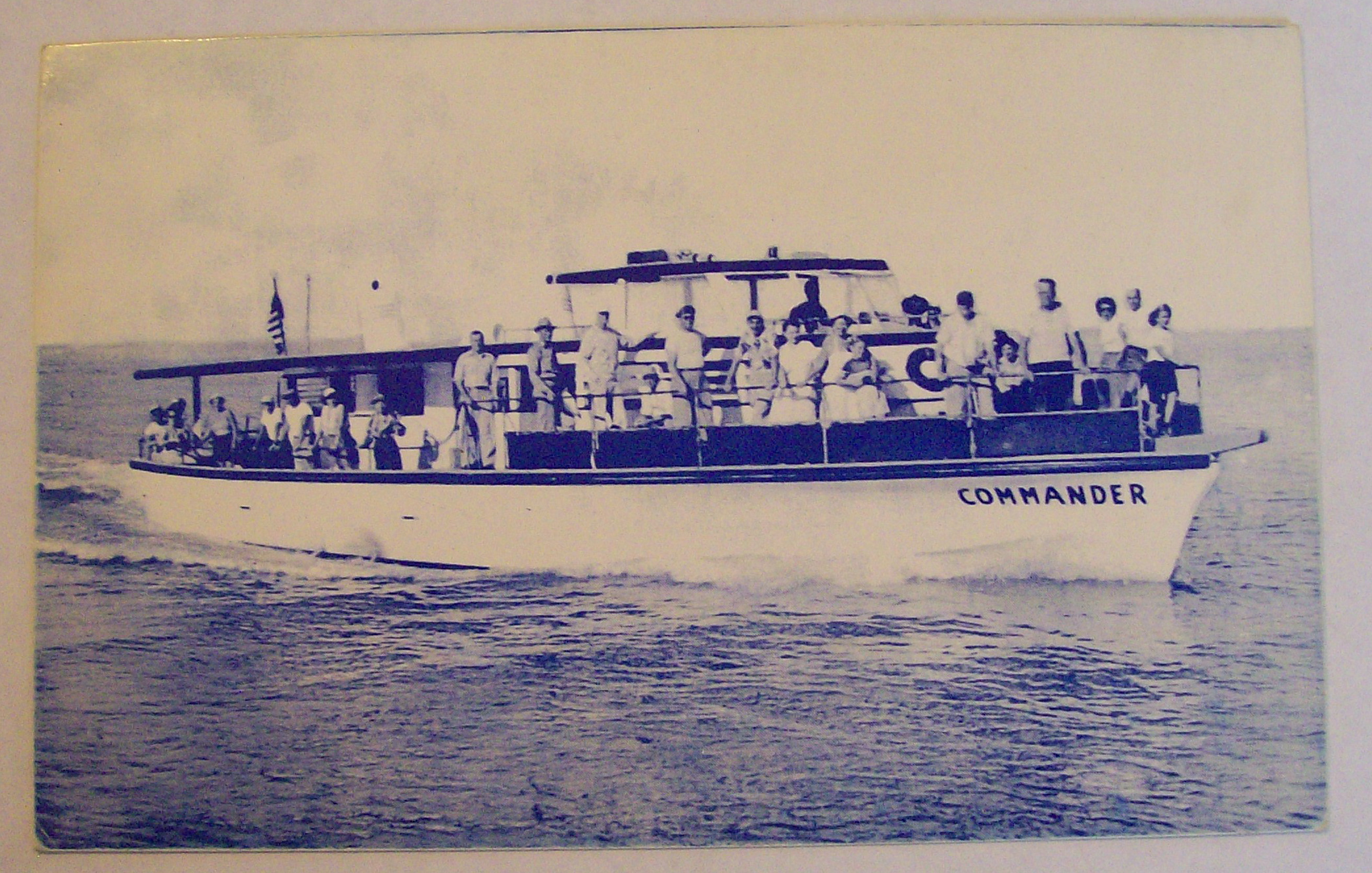 Deluxe Party Fishing Boat The Commander Postcard