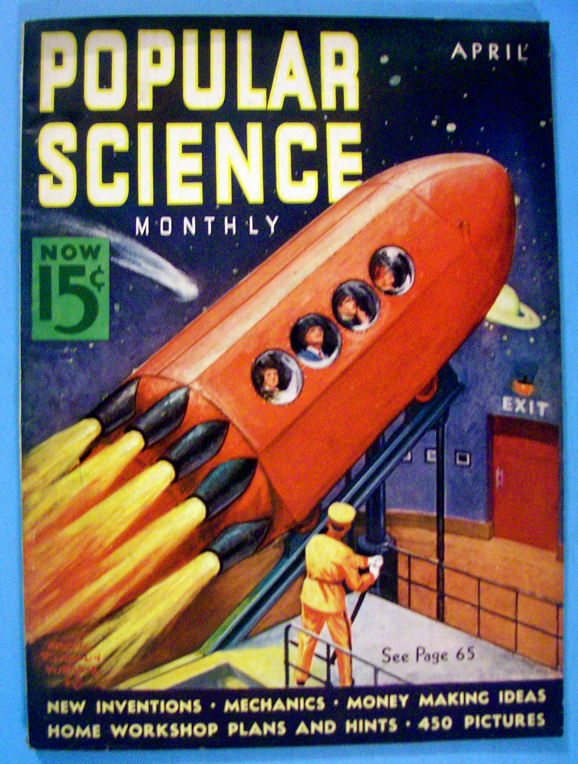 Popular Science Magazine April 1938 Rocket Ride