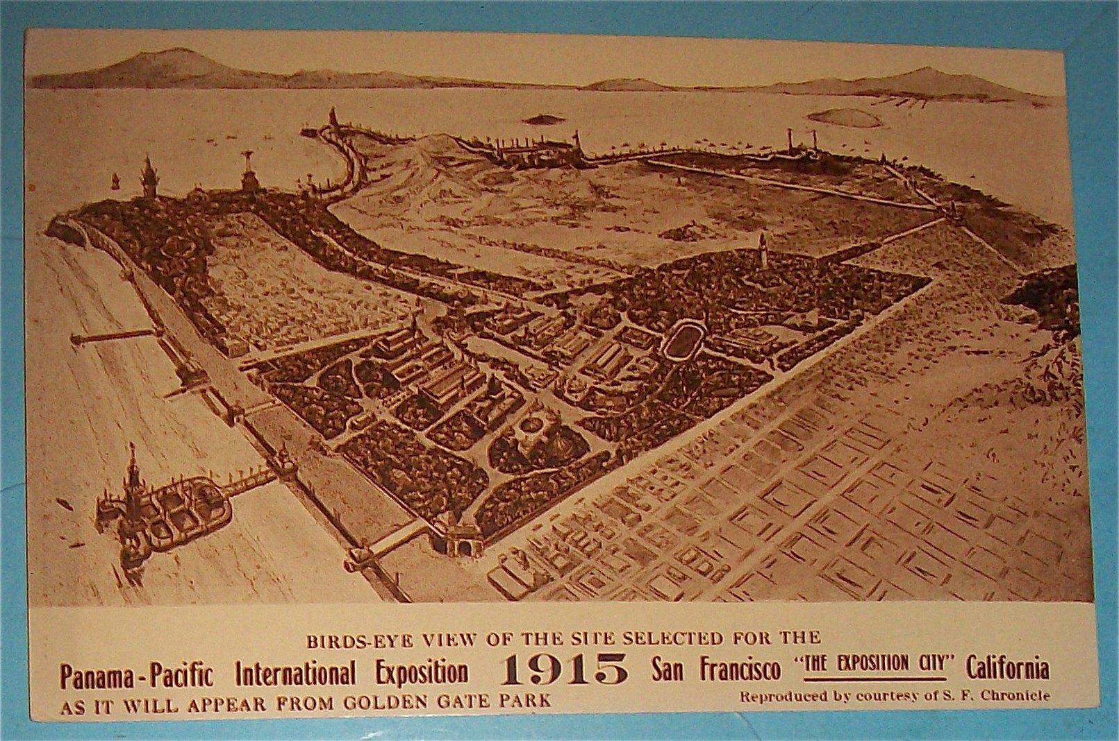 Birds Eye View Of The Site For Pan Pac Expo Postcard