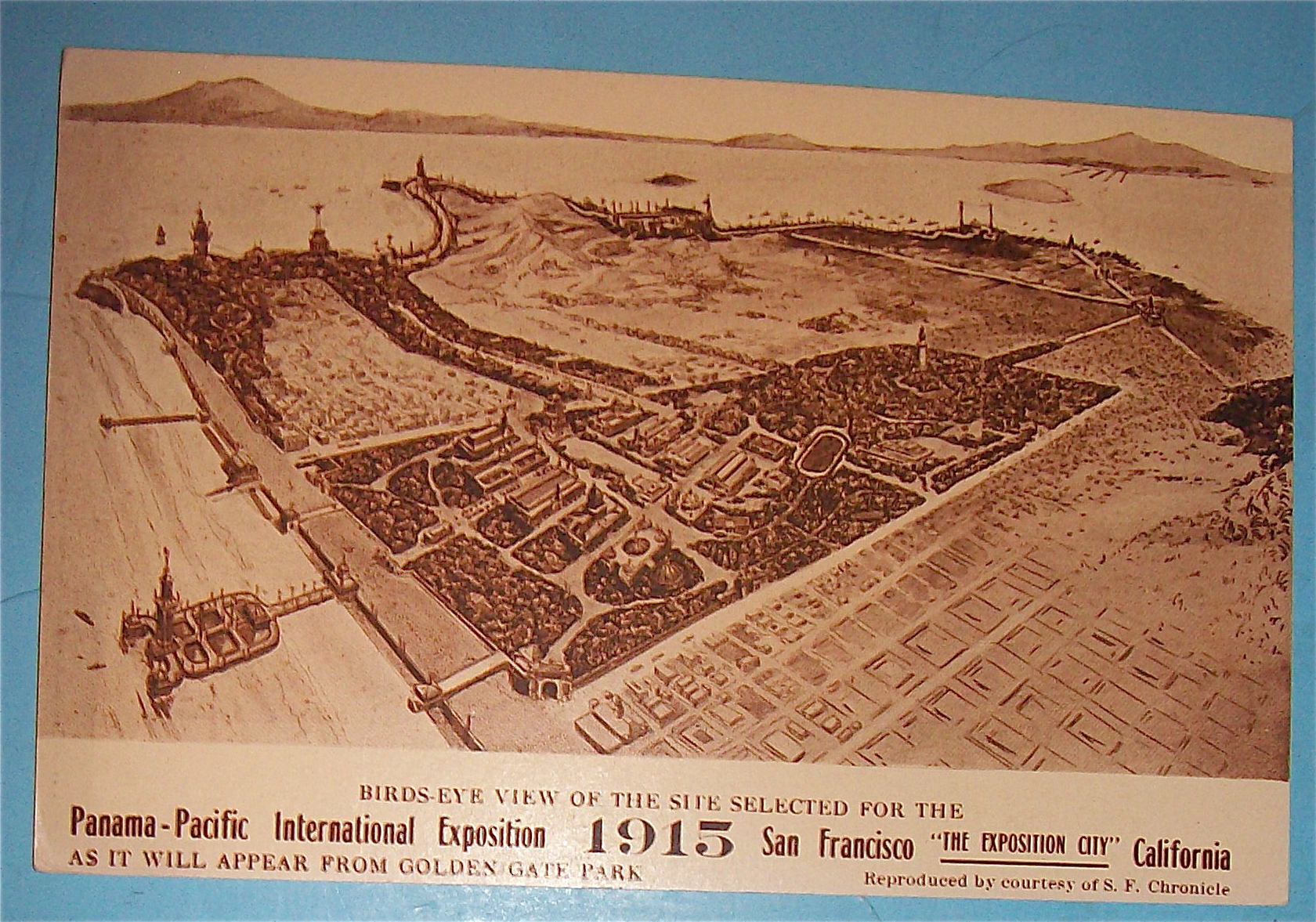 Birds Eye View Of The Site For Pan Pac Expo Postcard
