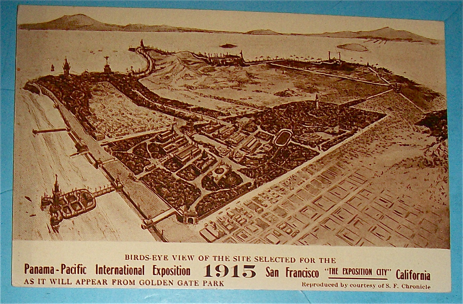 Birds Eye View Of The Site For Pan Pac Expo Postcard