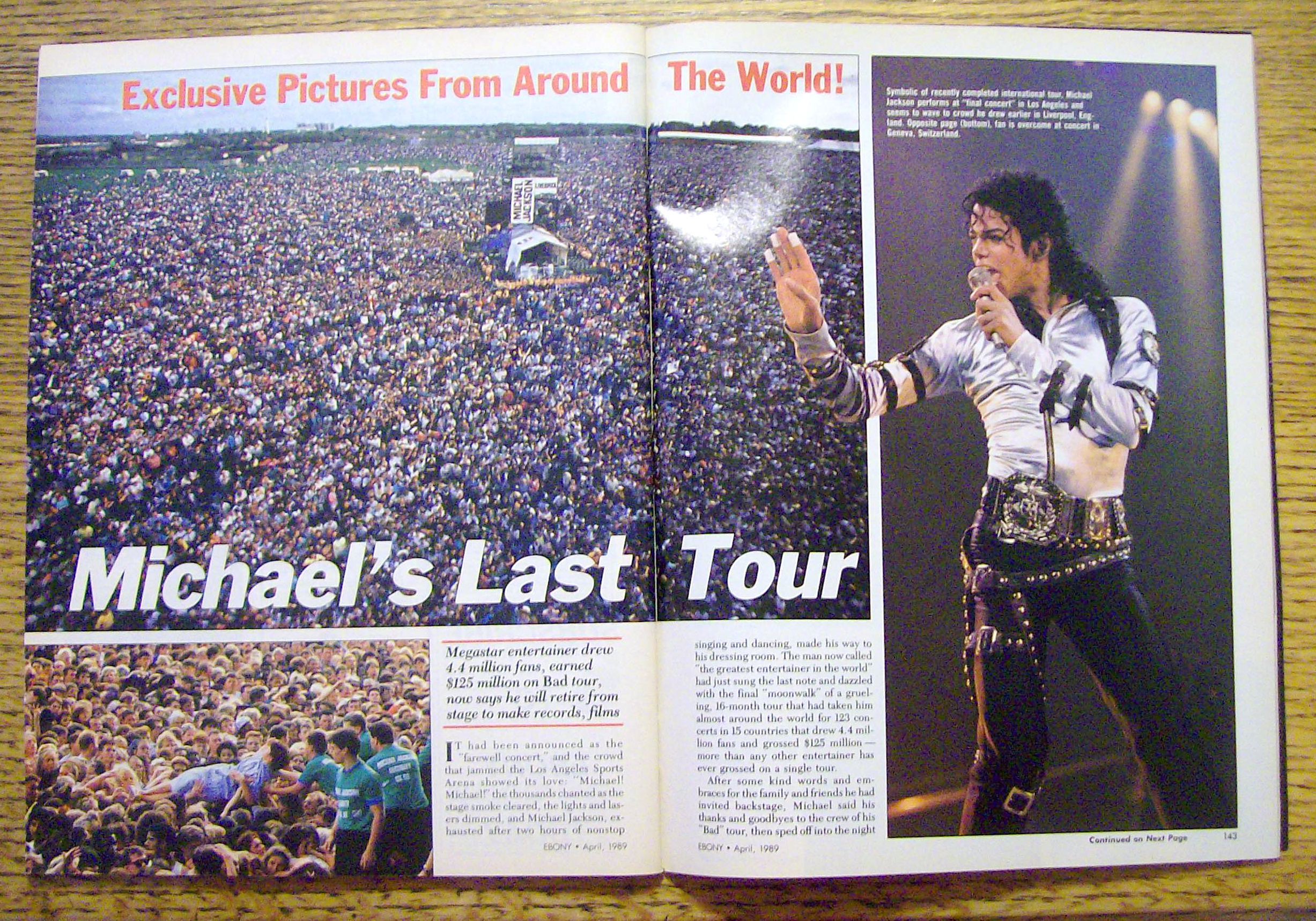 Ebony Magazine-April 1989-Michael's Last Tour