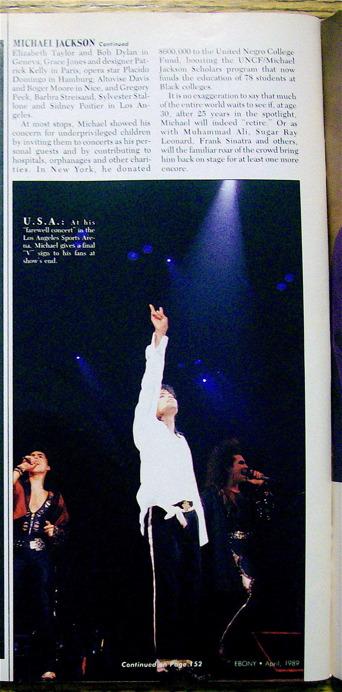 Ebony Magazine-April 1989-Michael's Last Tour