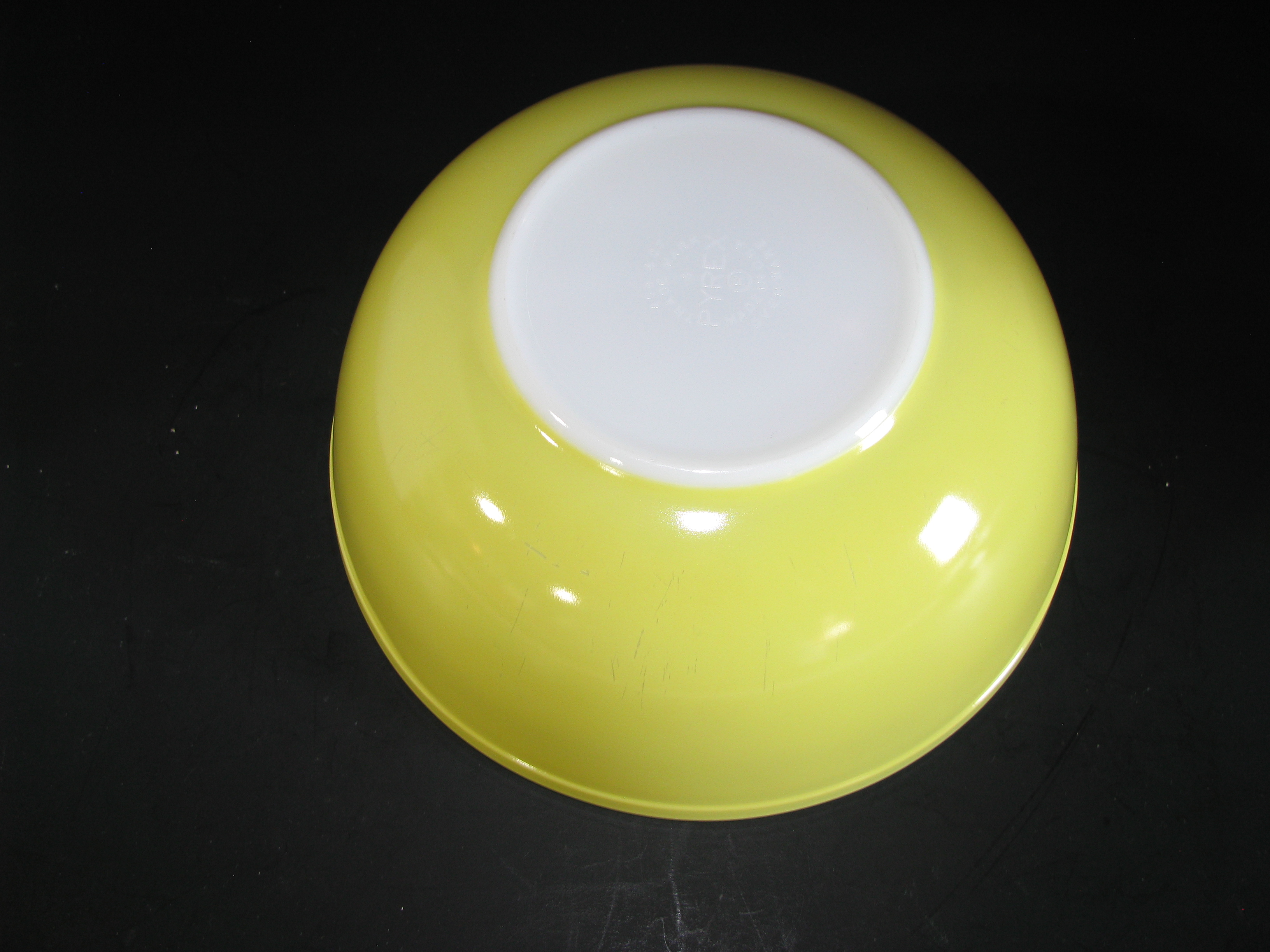 Vintage Pyrex Primary Color Yellow 404 Nesting Bowl
