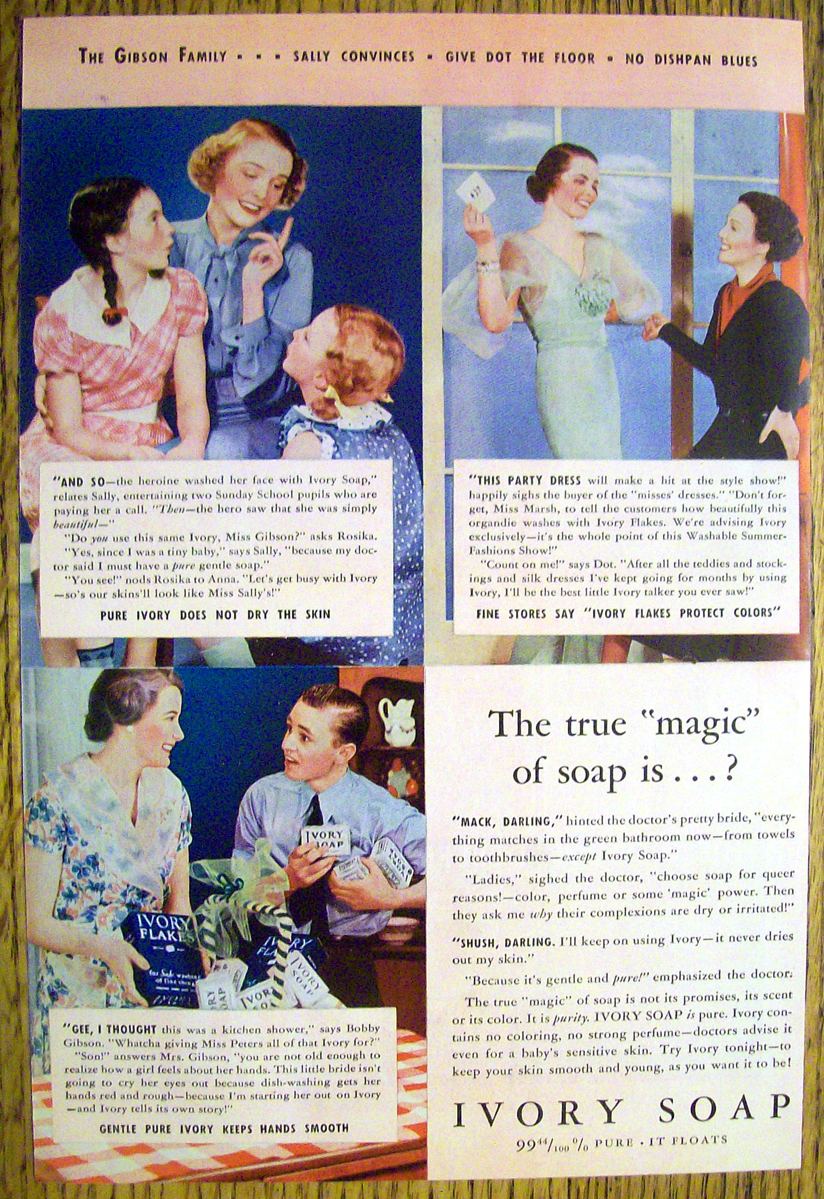 1935 Ivory Soap with a Lovely Family