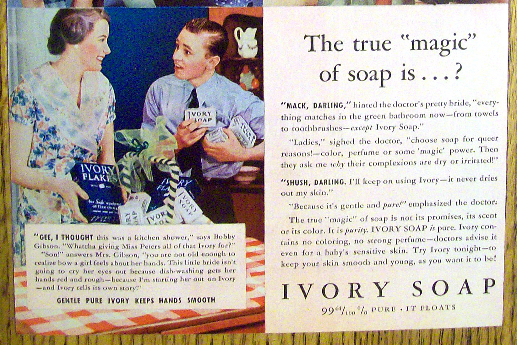 1935 Ivory Soap with a Lovely Family
