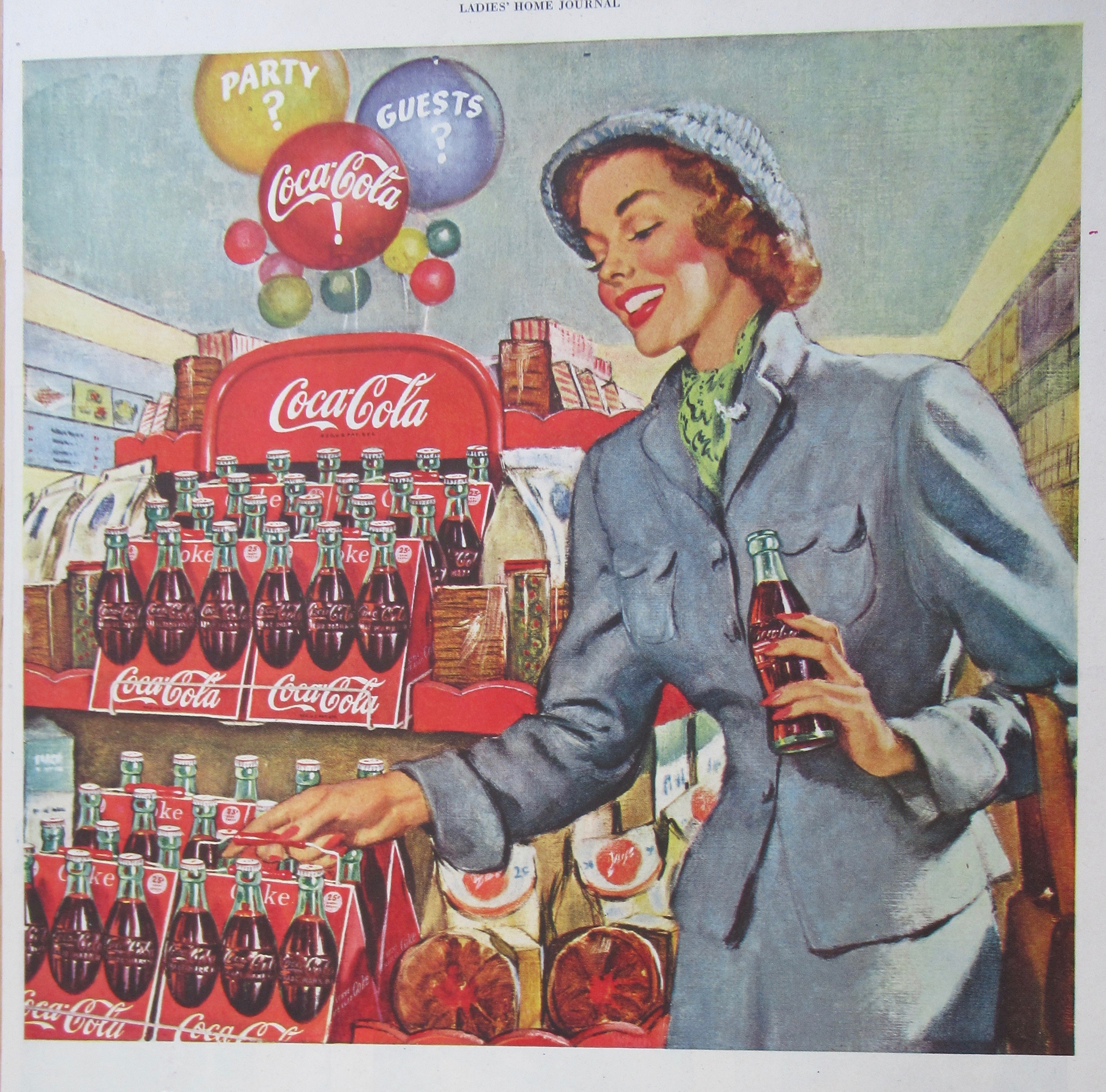 1949 Coca Cola (Coke) With Woman Shopping