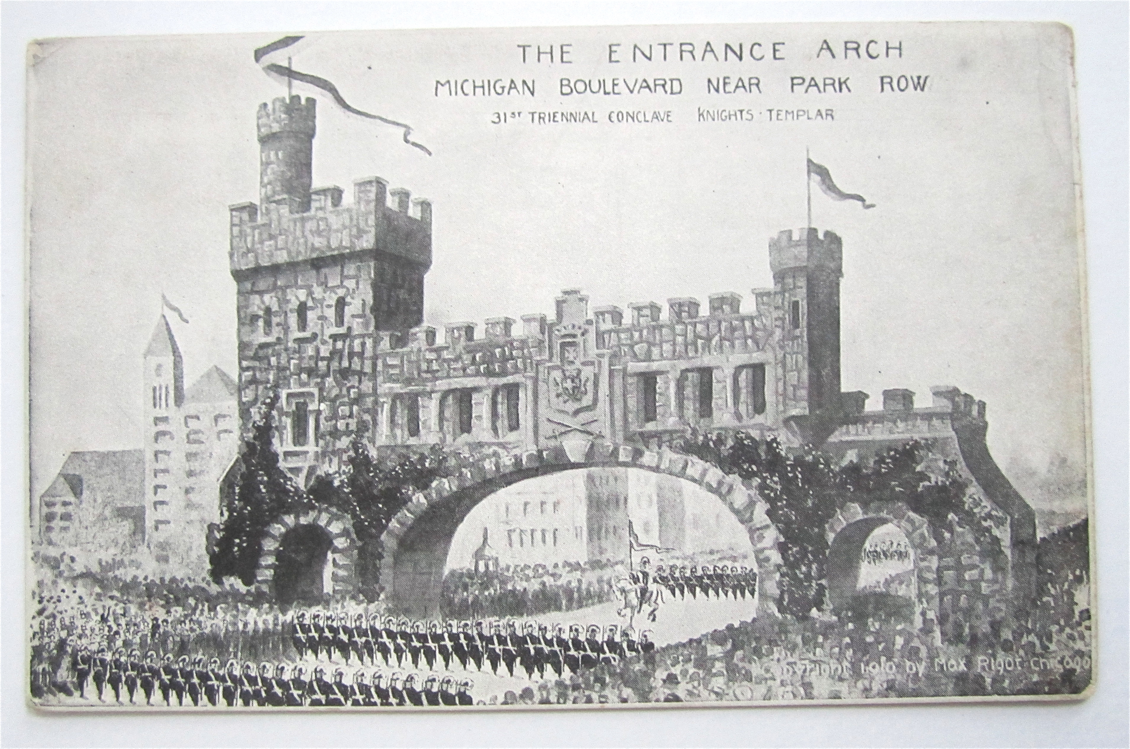 The Entrance Arch, Michigan Boulevard Postcard