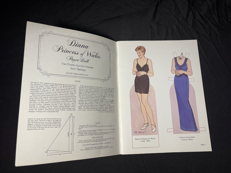 Tom Tierney Paper Dolls Lot 5 Books Diana John Wayne Judy Garland Uncut