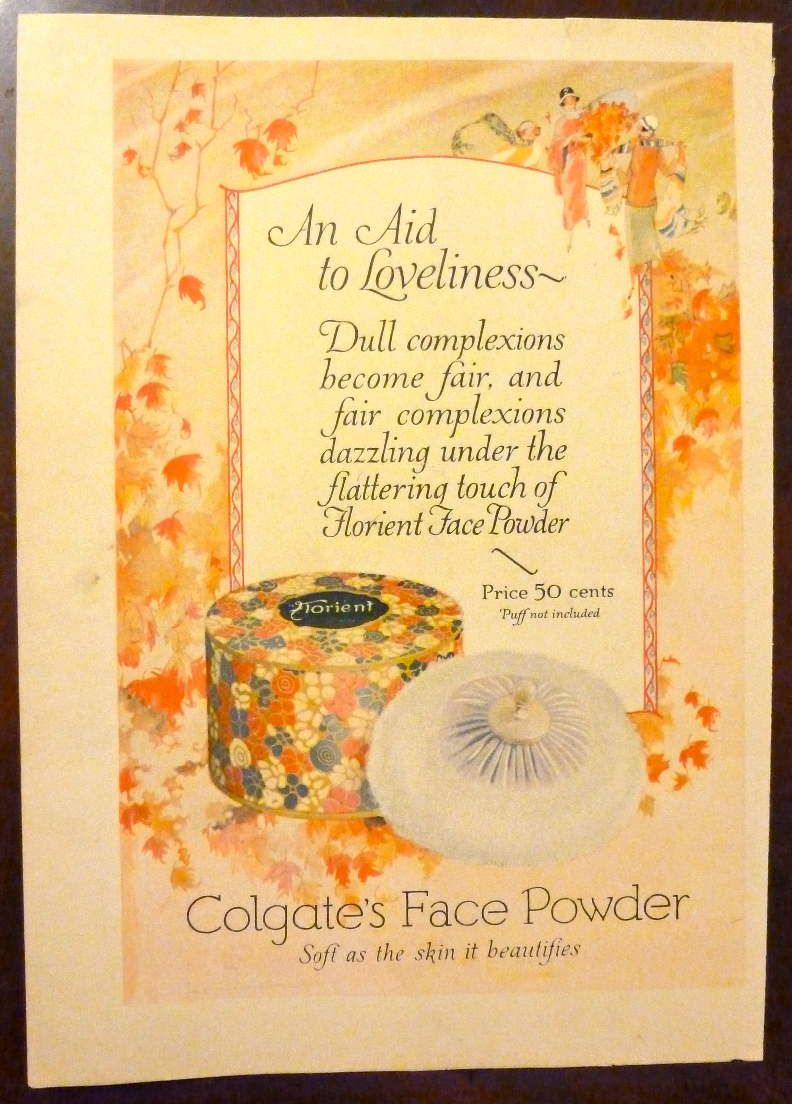 1924 Colgate Face Powder with Florient Face Powder