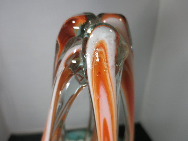 Arklahoma Art Glass Vase aka Sooner or Ozark glass 15 1/4 inches