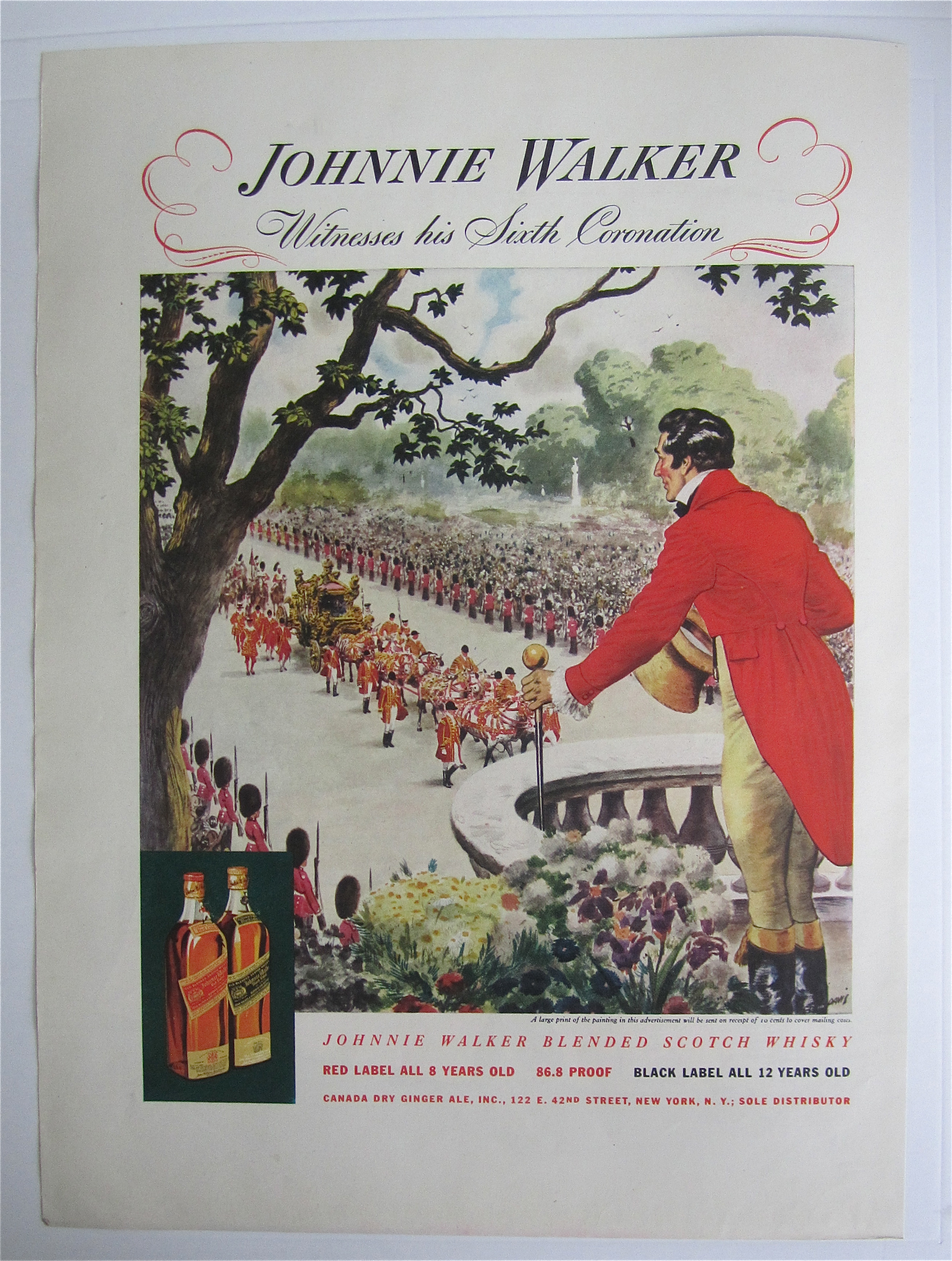 1937 Johnnie Walker Whiskey with His Sixth Coronation