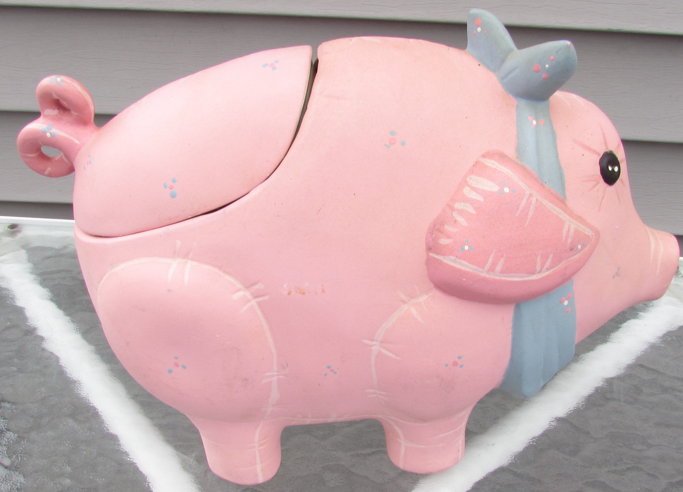 Ceramic Large Pig Cookie Jar NAC USA 1987