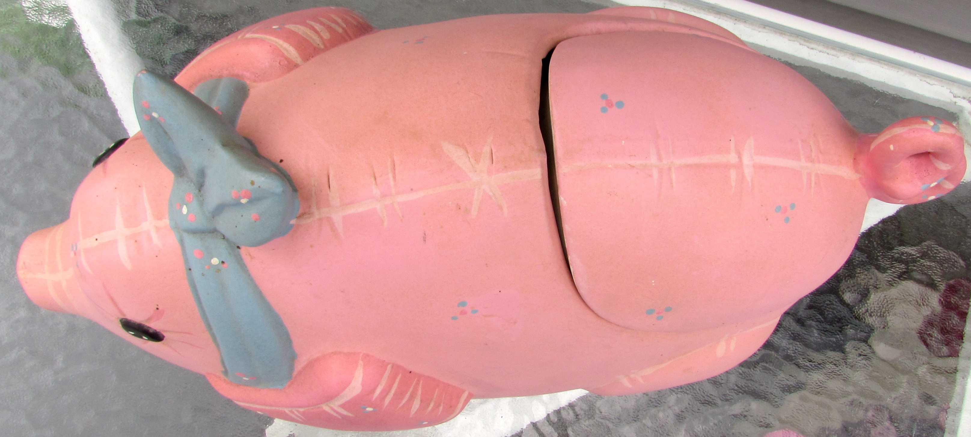 Ceramic Large Pig Cookie Jar NAC USA 1987