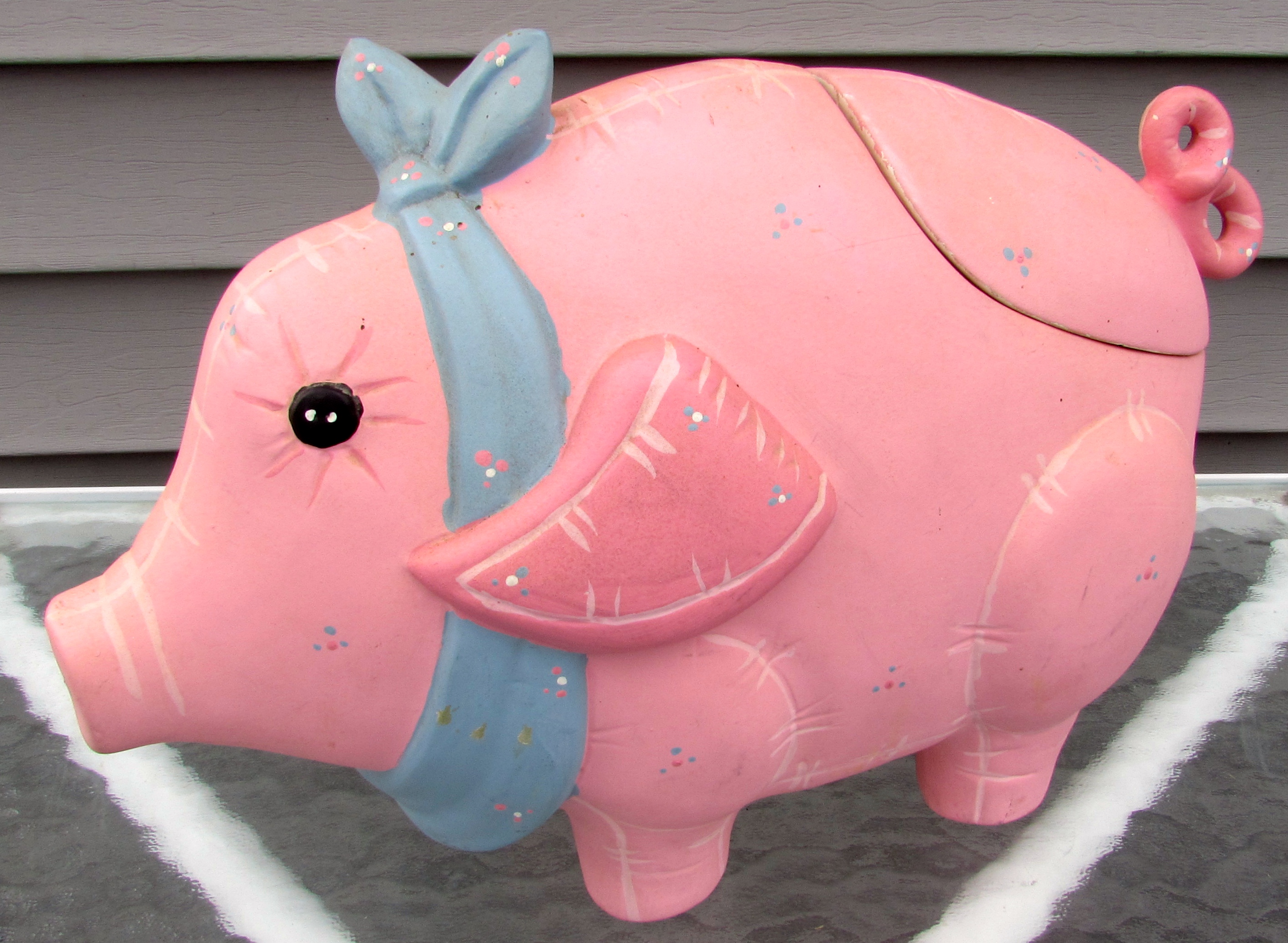 Ceramic Large Pig Cookie Jar NAC USA 1987