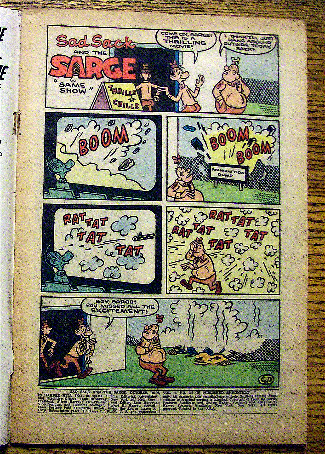 Sad Sack And The Sarge #33 October 1962 Same Show