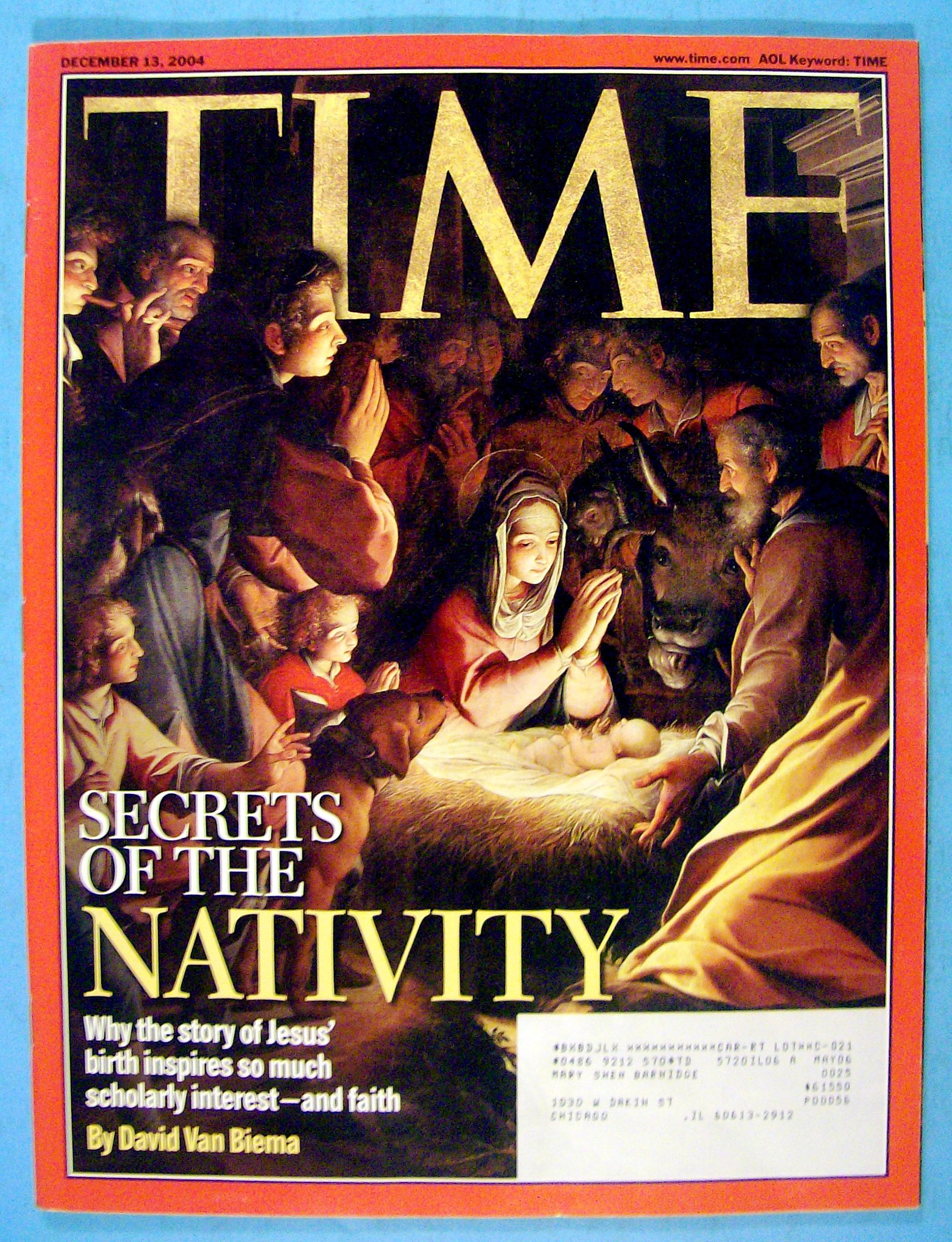 Time Magazine December 13, 2004 Secrets Of The Nativity