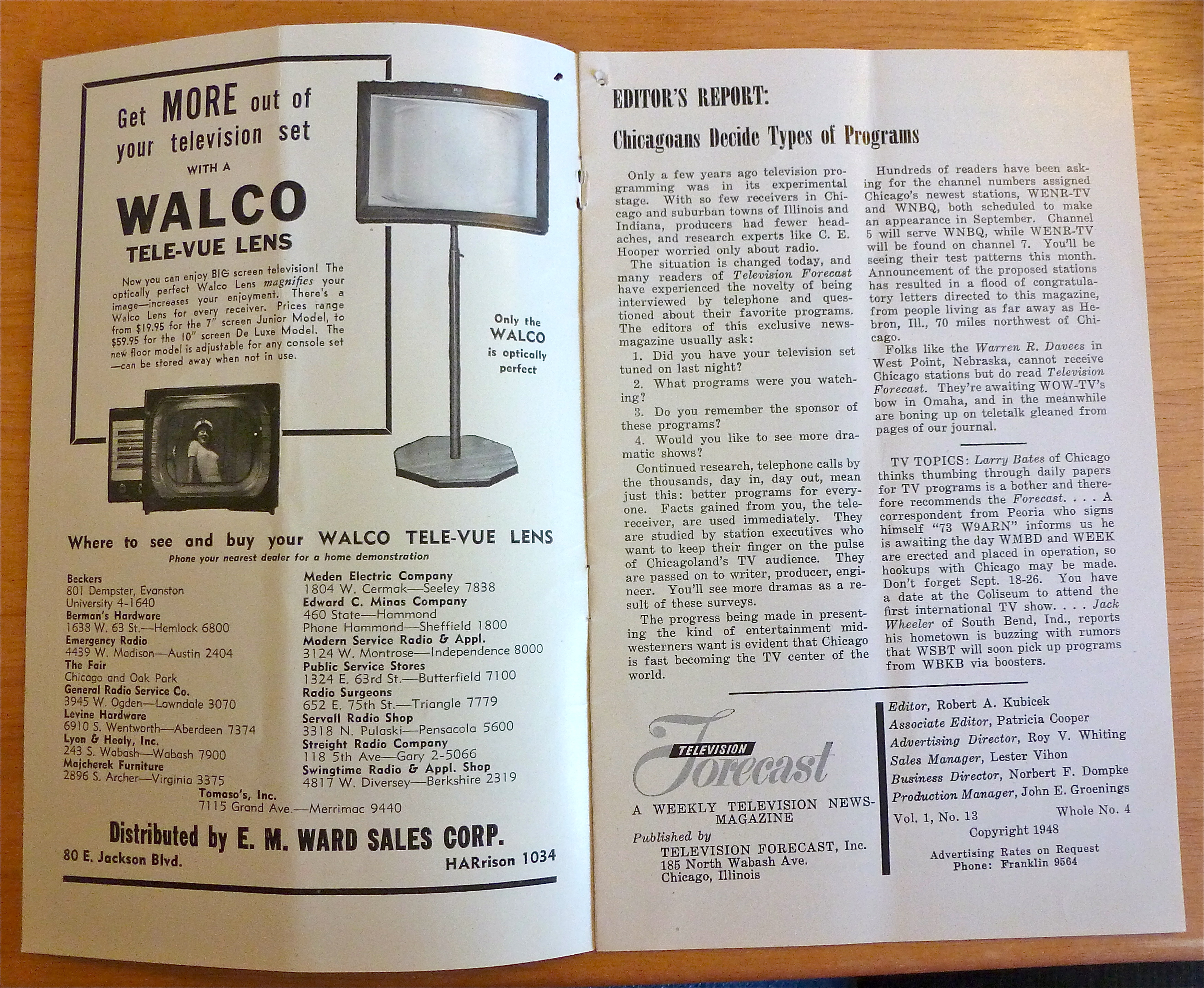 1948 Chicago Television Forecast Vol.1-#13 Bob McKee