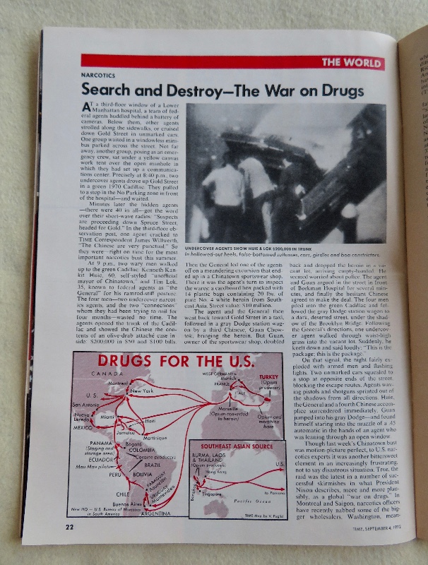 Time Magazine September 4, 1972 The Global War On Heroin