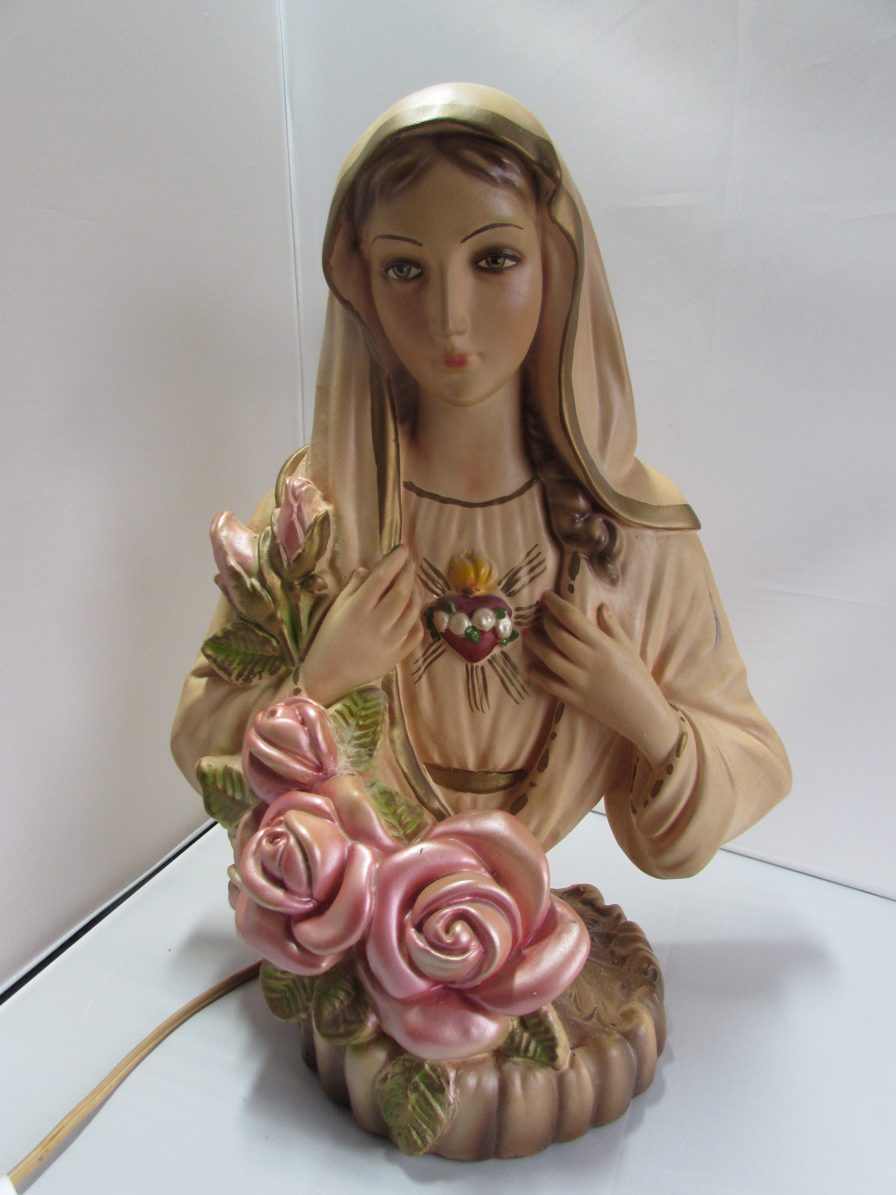 Blessed Virgin Mary Michigan Artistre Statue Night Lamp