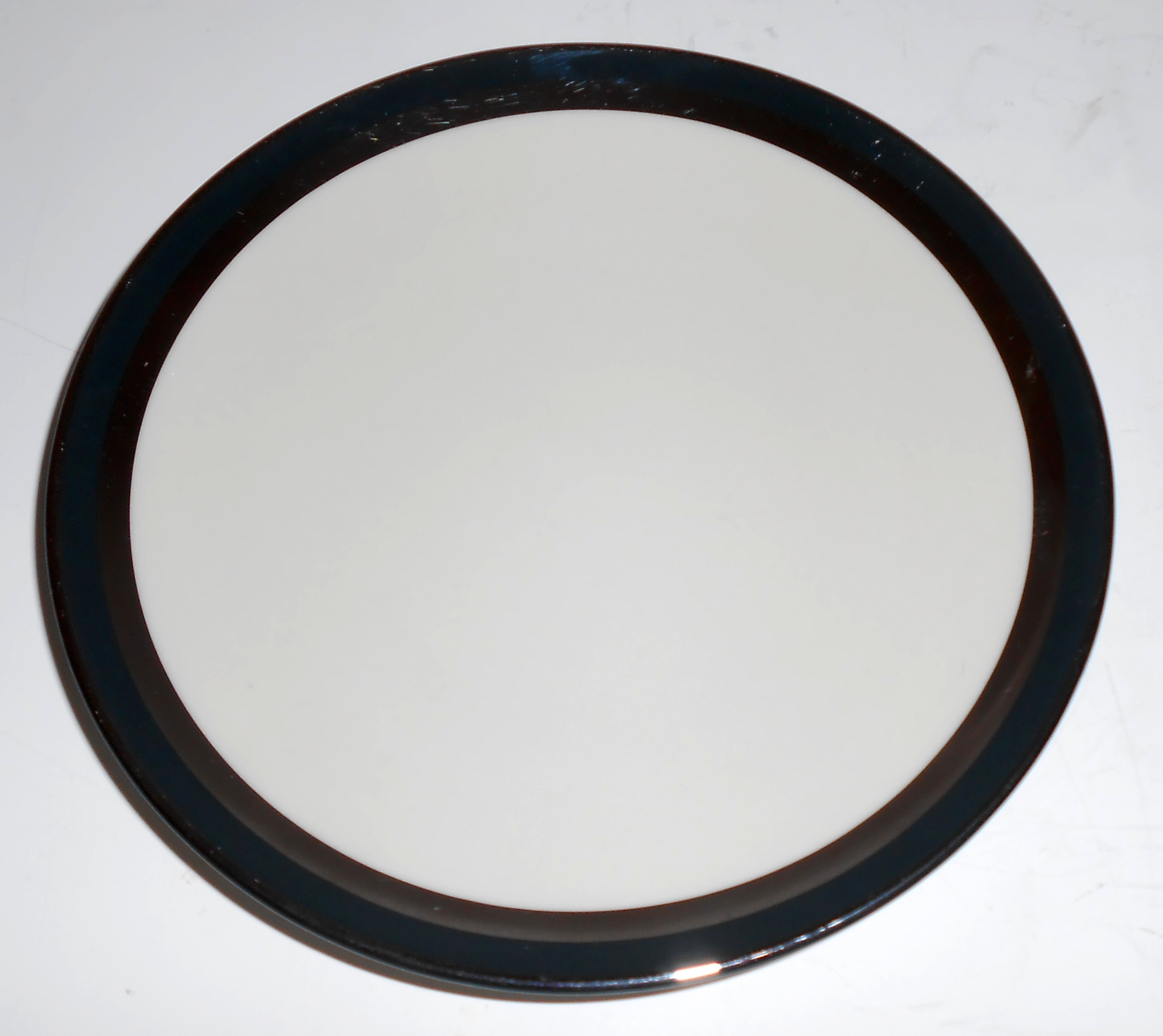 Flintridge Porcelain China Black Contessa Bread Plate