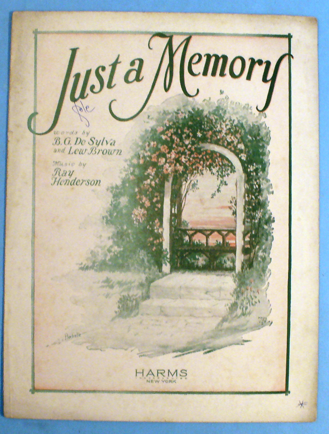 1927 Just a Memory by Ray Henderson