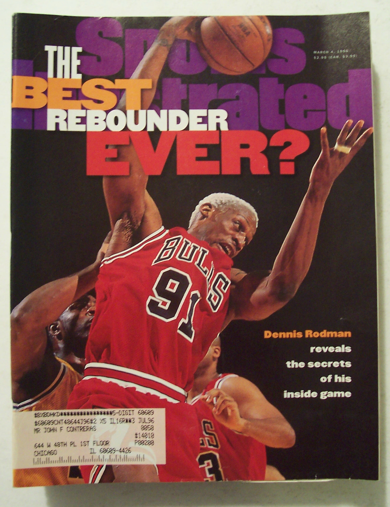 Sports Illustrated Magazine-March 4, 1996-Dennis Rodman