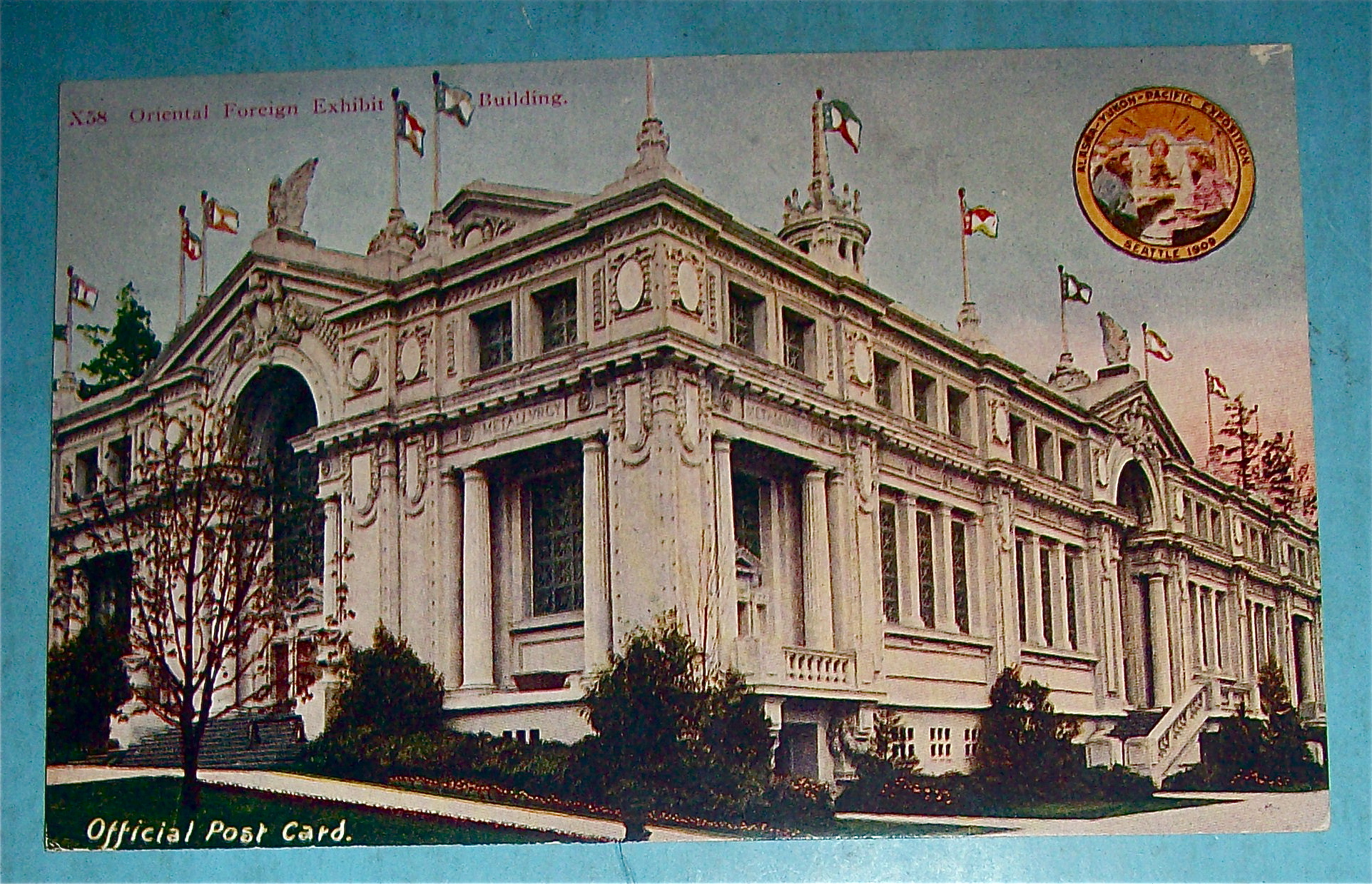 Oriental Foreign Exhibit Building Postcard-Alaska Expo