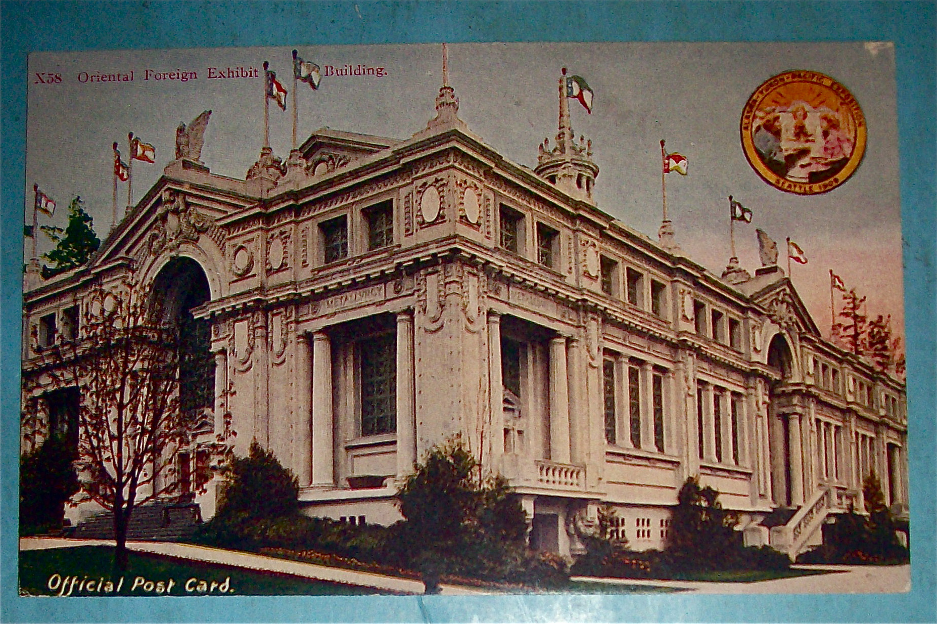 Oriental Foreign Exhibit Building Postcard-Alaska Expo