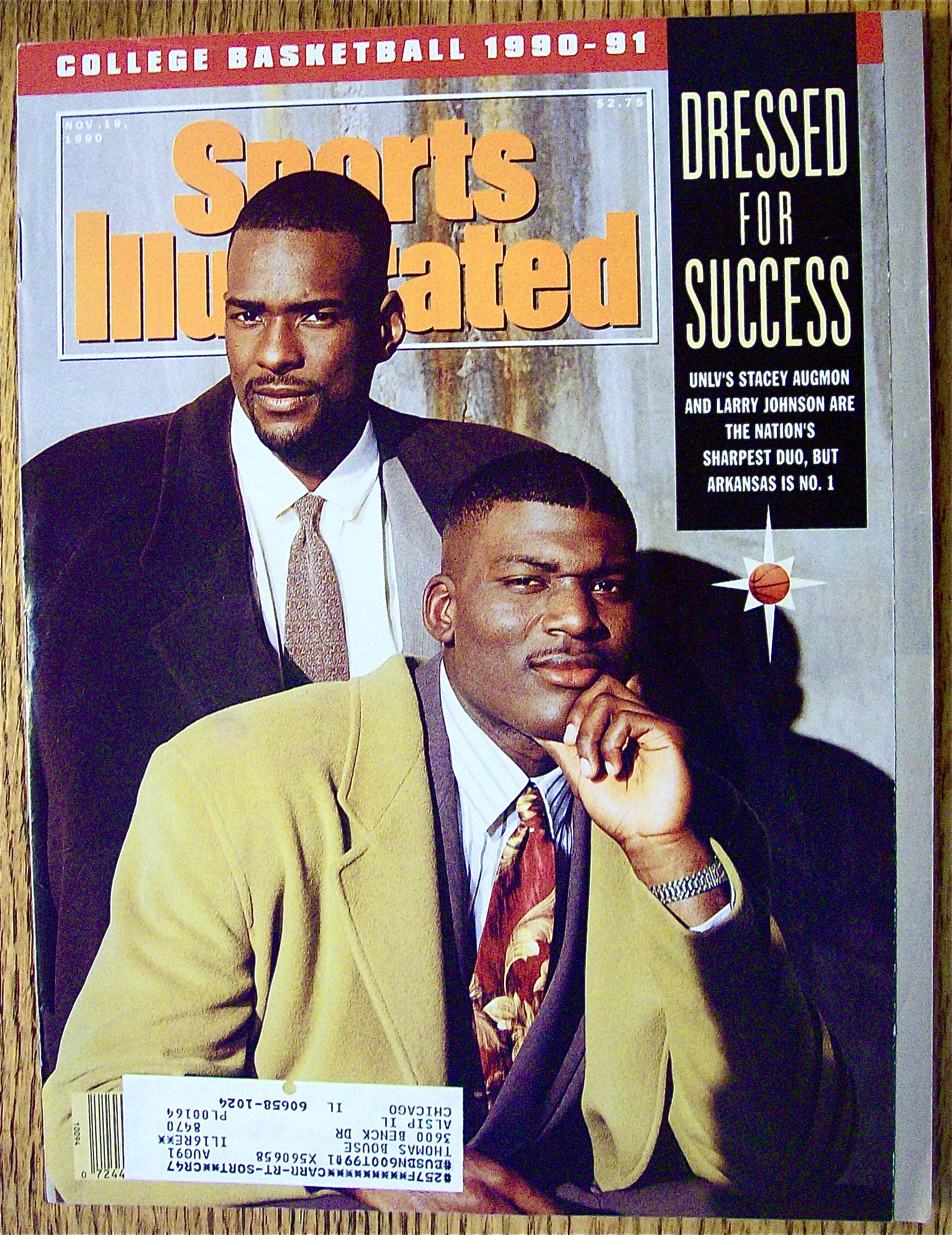 Sports Illustrated Magazine November 19, 1990 Augmon