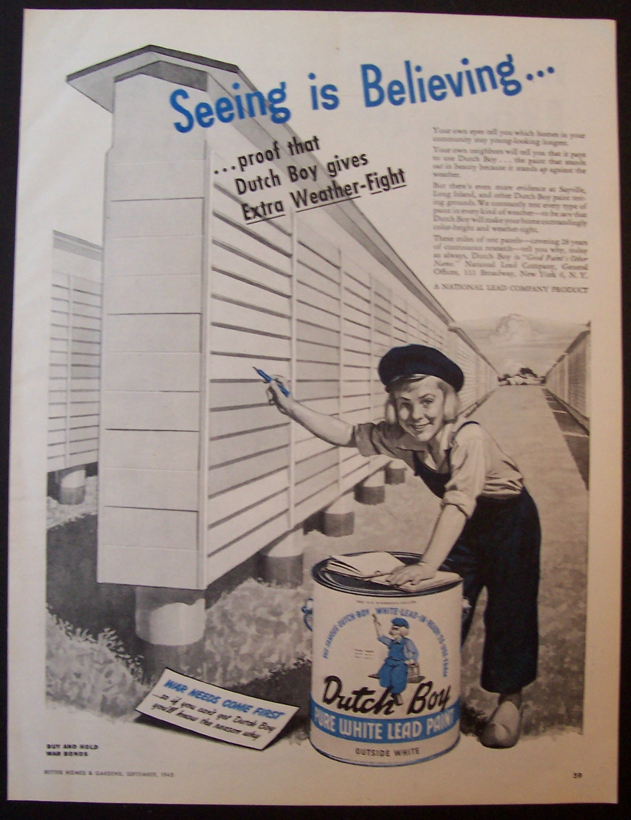 1945  Dutch  Boy  Paints  with  The  Dutch  Boy
