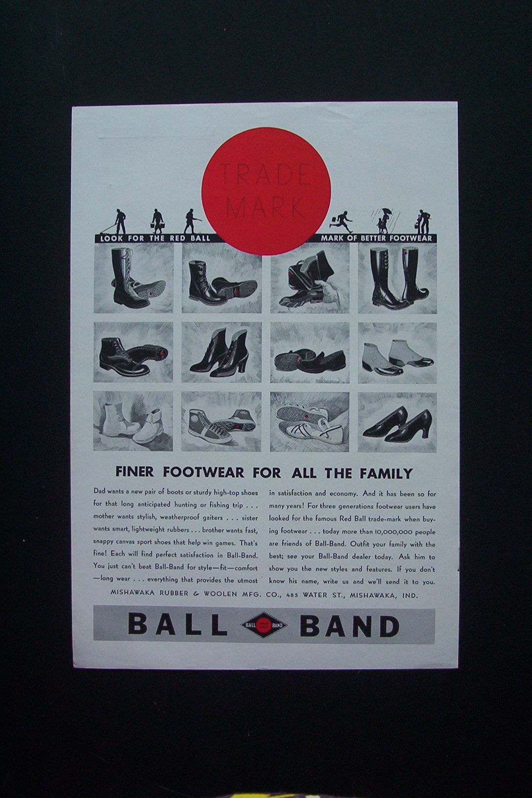 1935 Ball Band Footwear with 12 Different Styles