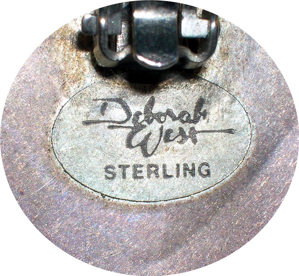 Sterling Silver Black Onyx Deborah West Clip Earrings