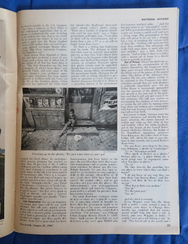 Newsweek Magazine August 21, 1967 The Black Mood (A Newsweek Survey)