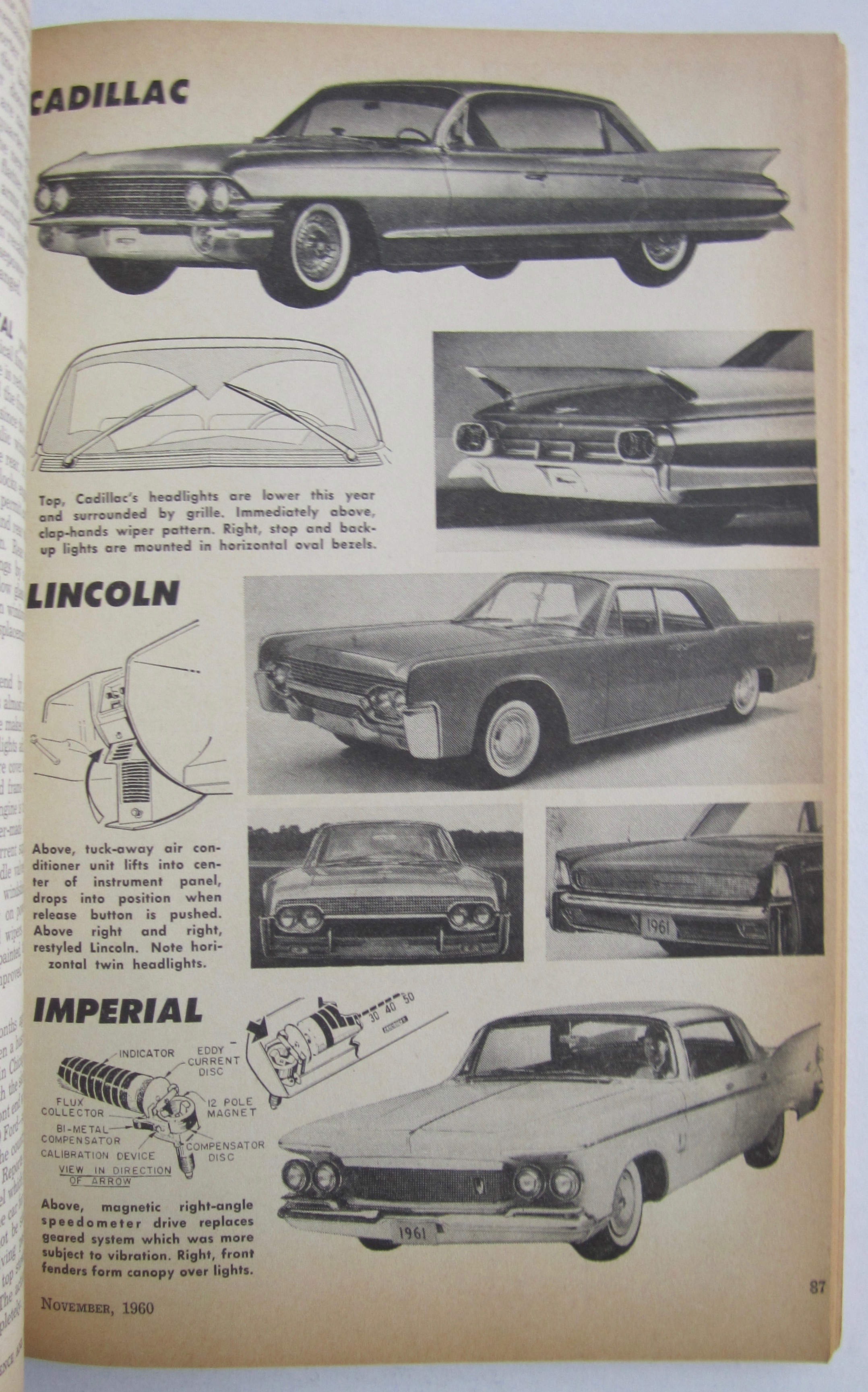 Science and Mechanics November 1960 Comparing 1961 Cars