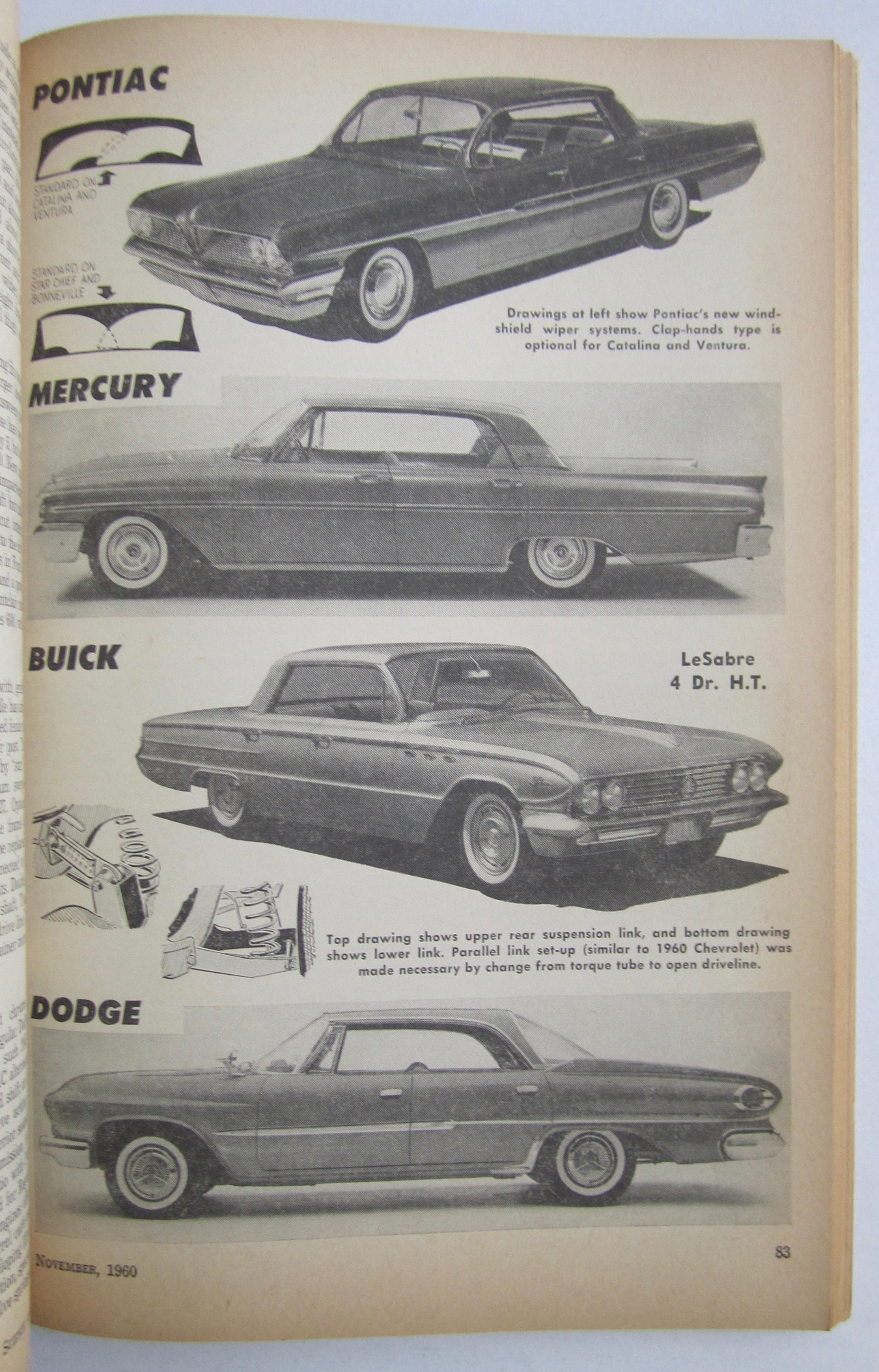Science and Mechanics November 1960 Comparing 1961 Cars