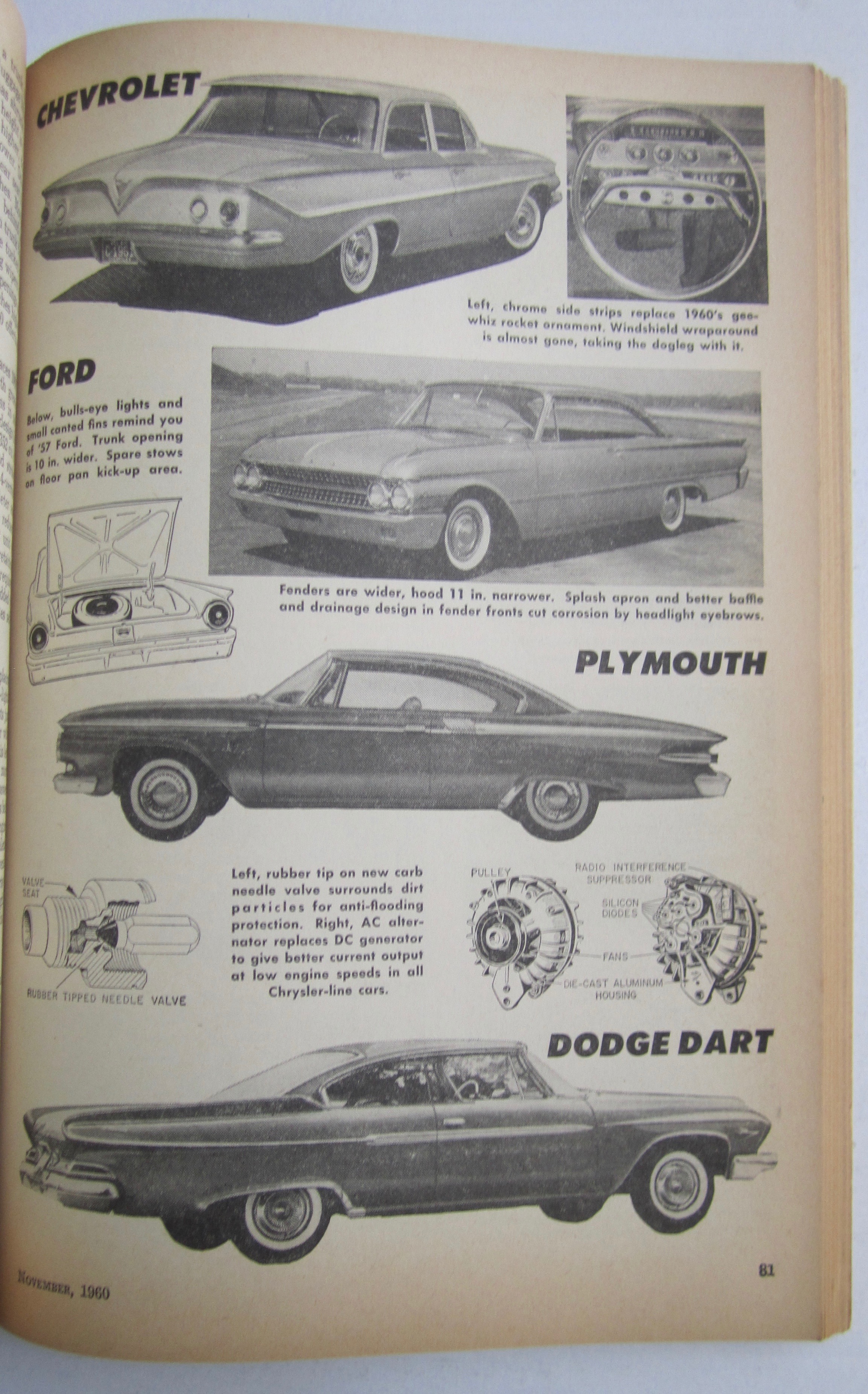Science and Mechanics November 1960 Comparing 1961 Cars