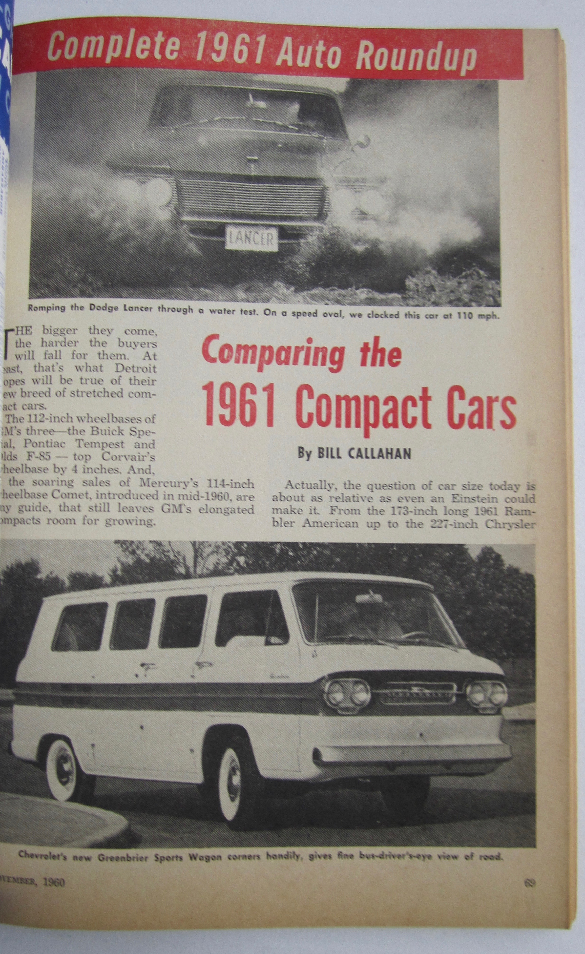 Science and Mechanics November 1960 Comparing 1961 Cars