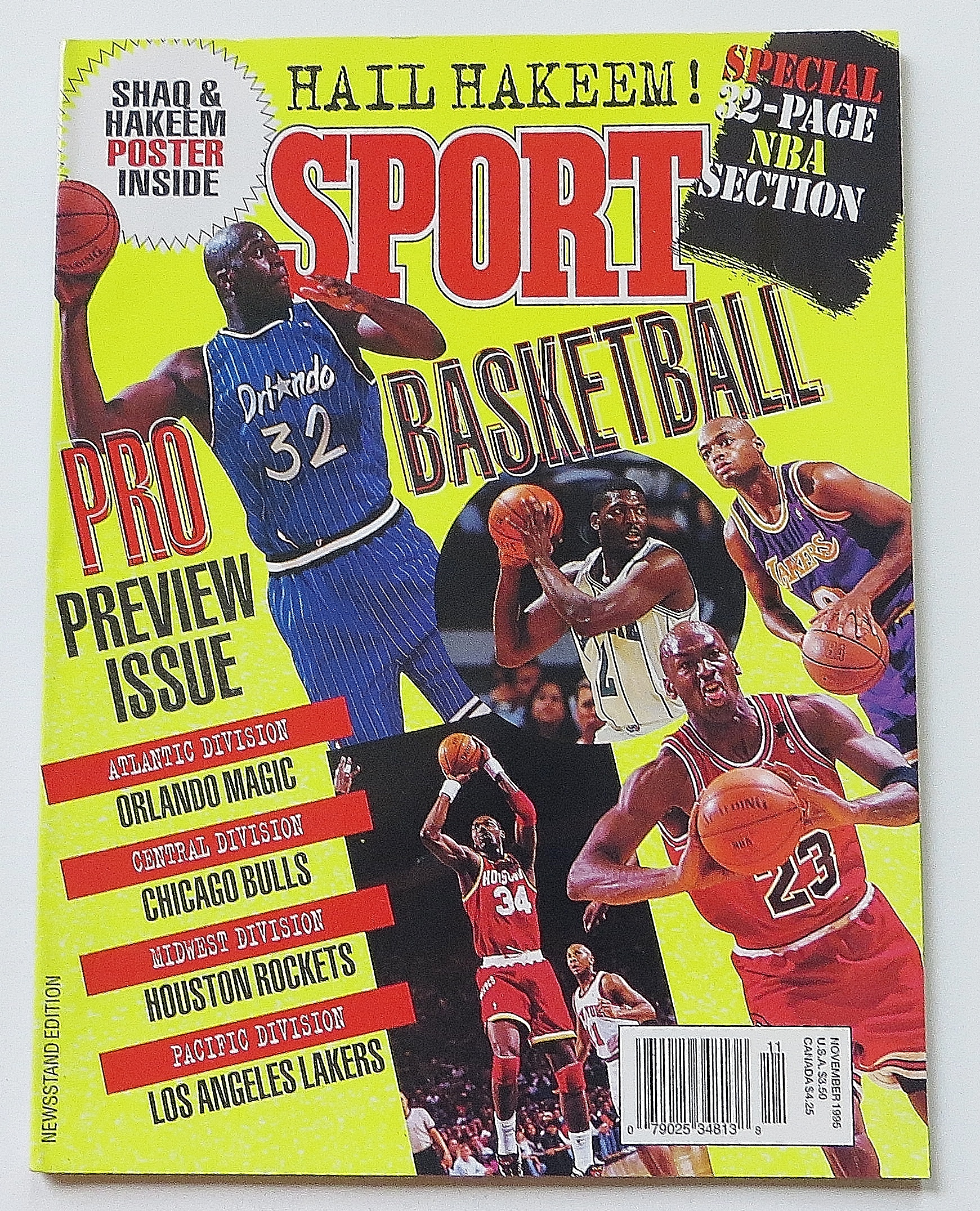 Sport Magazine November 1995 Pro Basketball