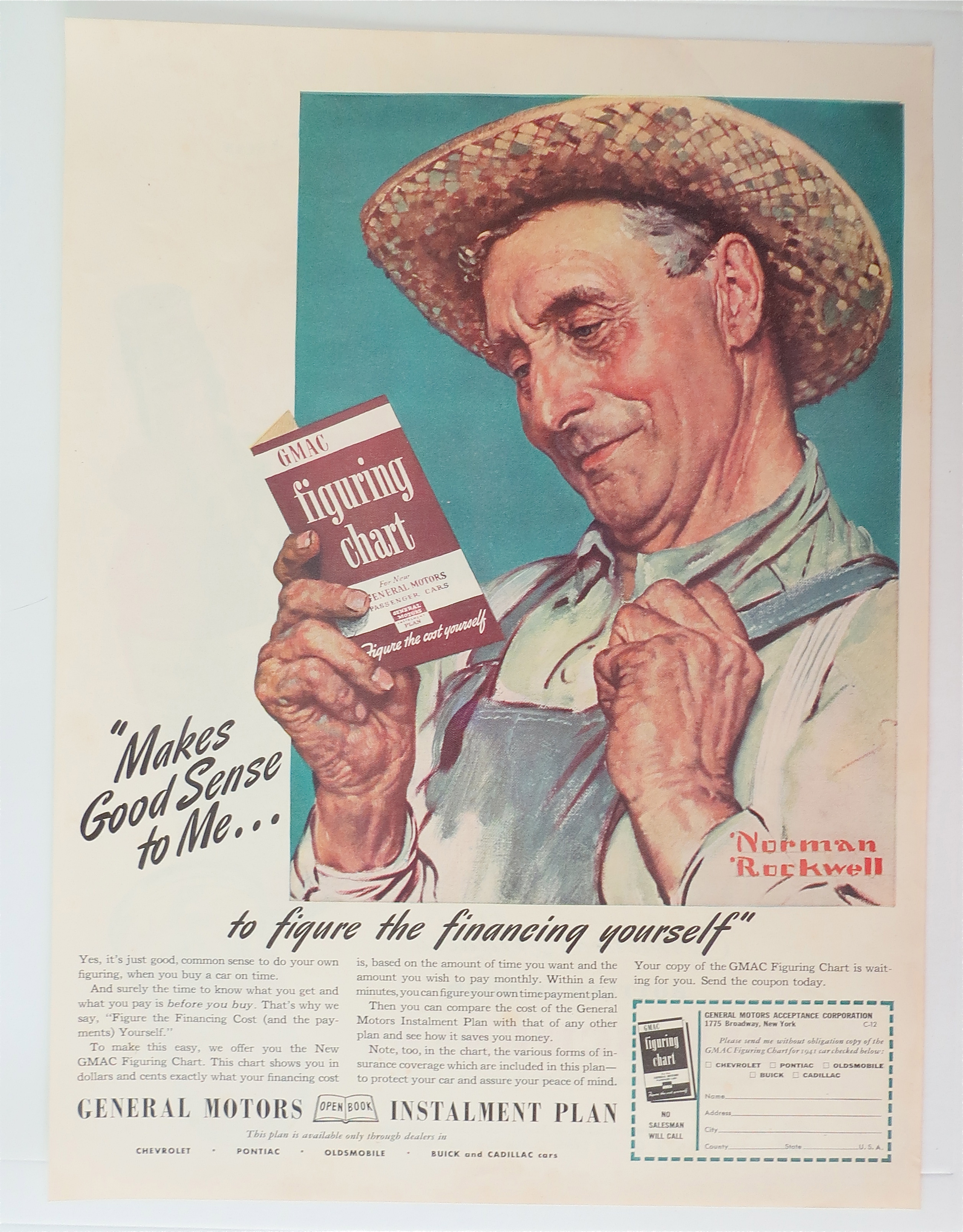 1941 General Motors Installment Plan By Norman Rockwell