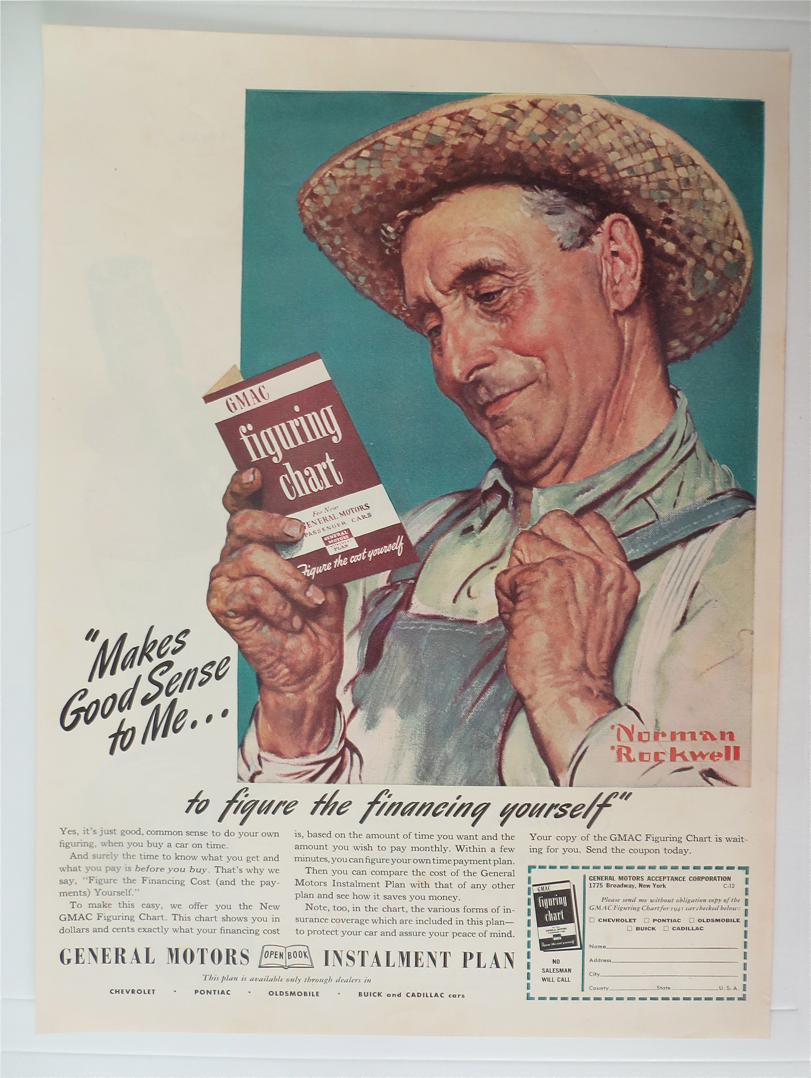 1941 General Motors Installment Plan By Norman Rockwell