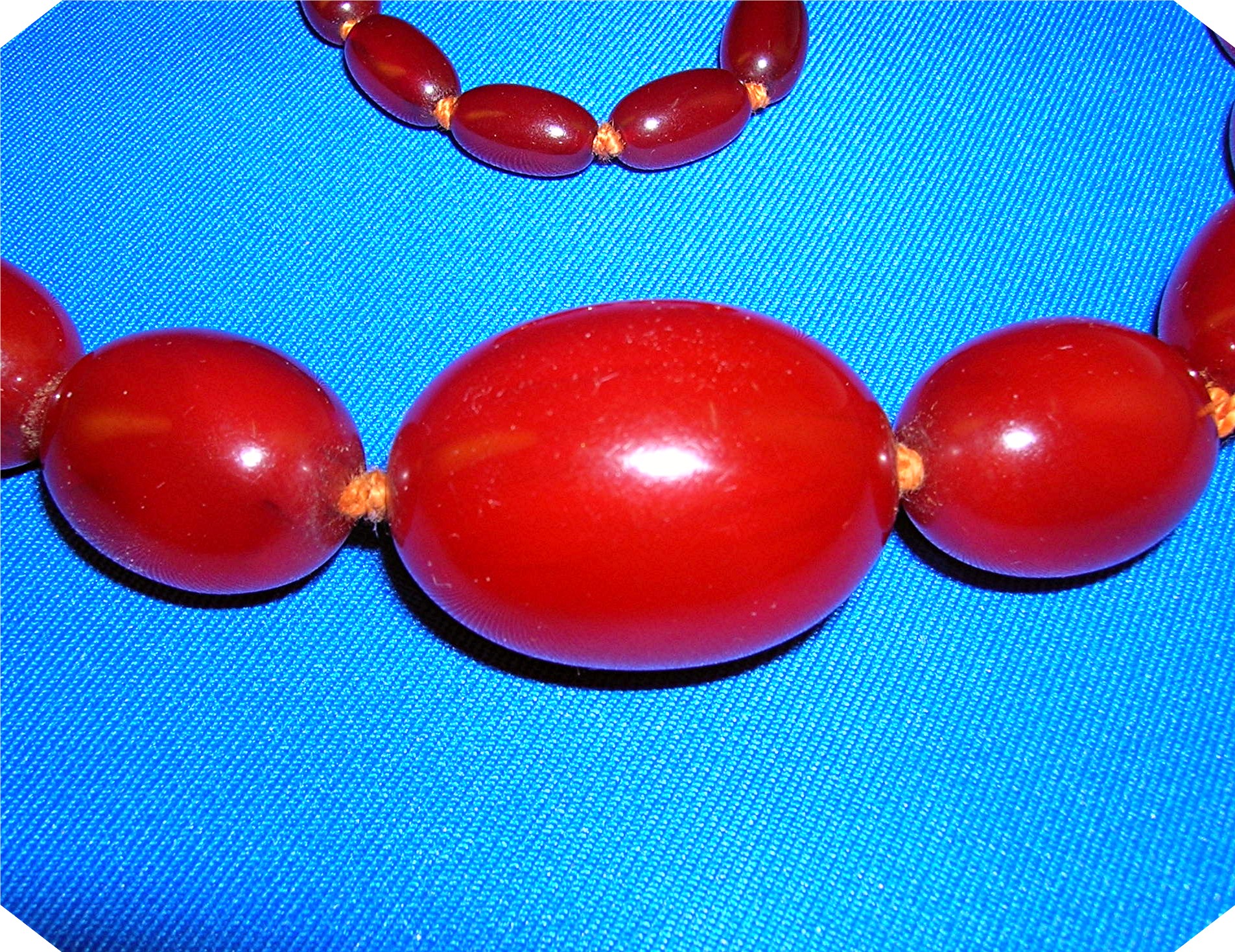 Antique CARNELIAN Graduated Bead Necklace