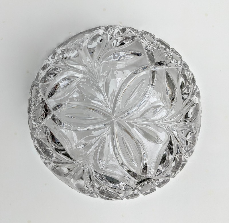 34 cut glass bowl bottom