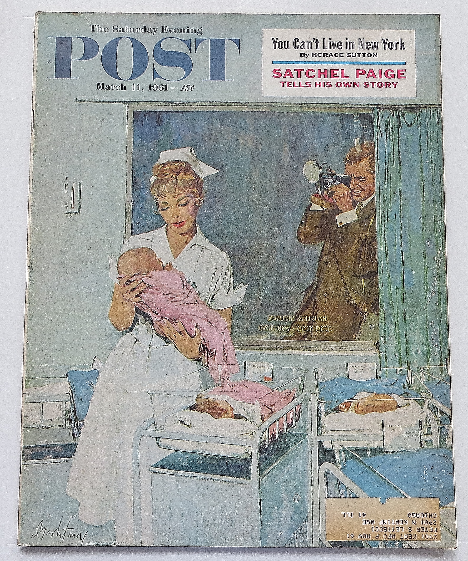 Saturday Evening Post March 11, 1961 Satchel Paige
