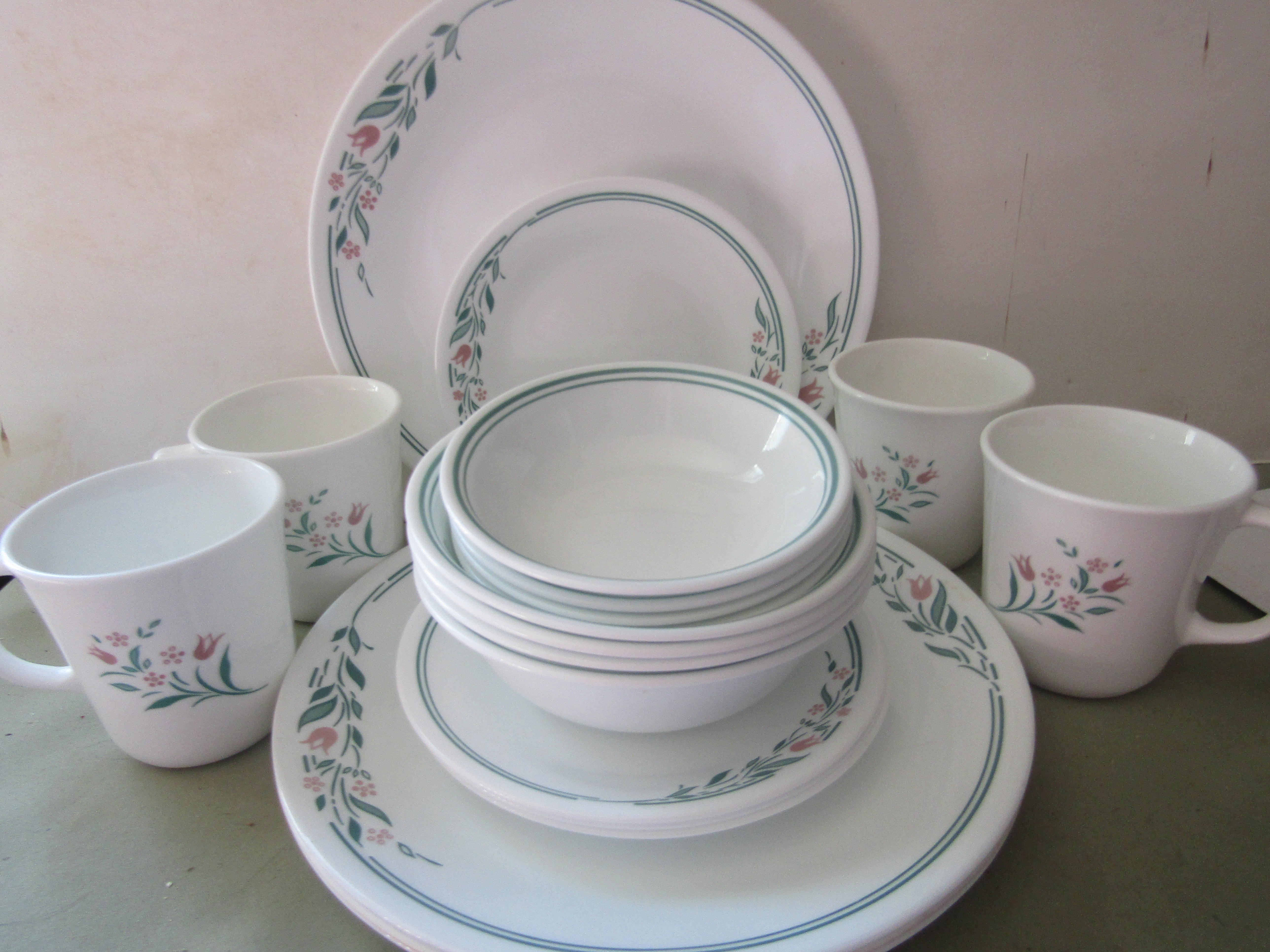 Corning Corelle Rosemarie 20 Piece Dish Set