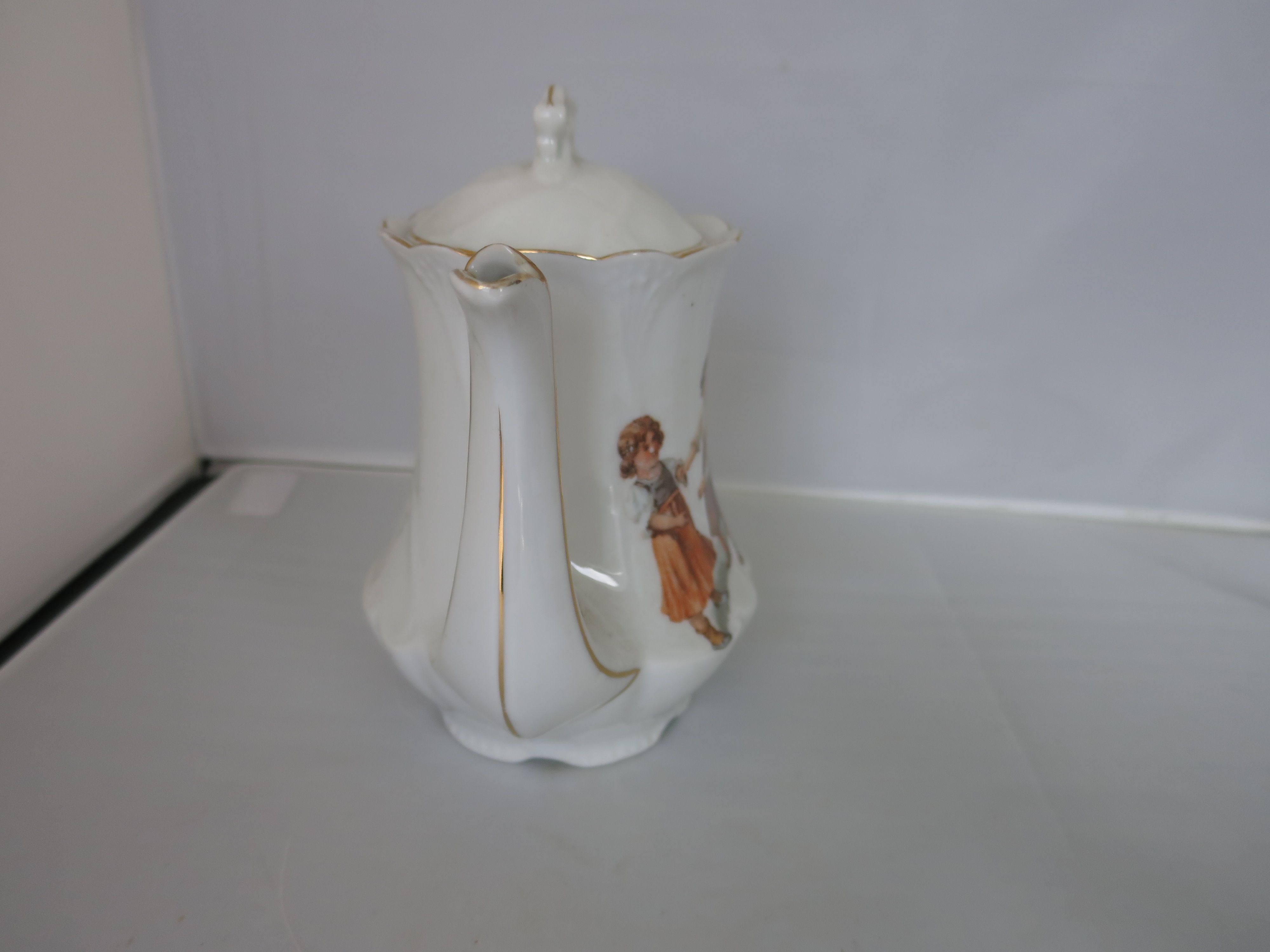 Ring Around the Rosie Porcelain Teapot Made in Bavaria