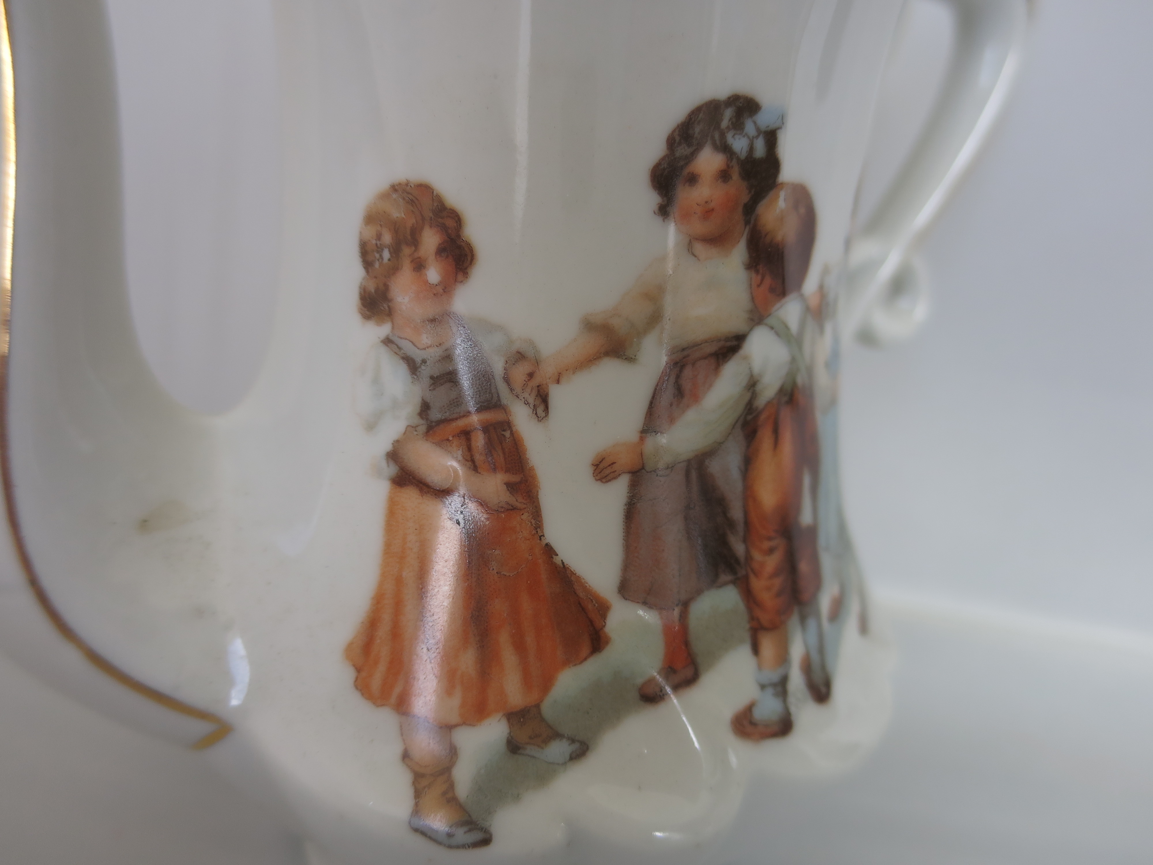 Ring Around the Rosie Porcelain Teapot Made in Bavaria